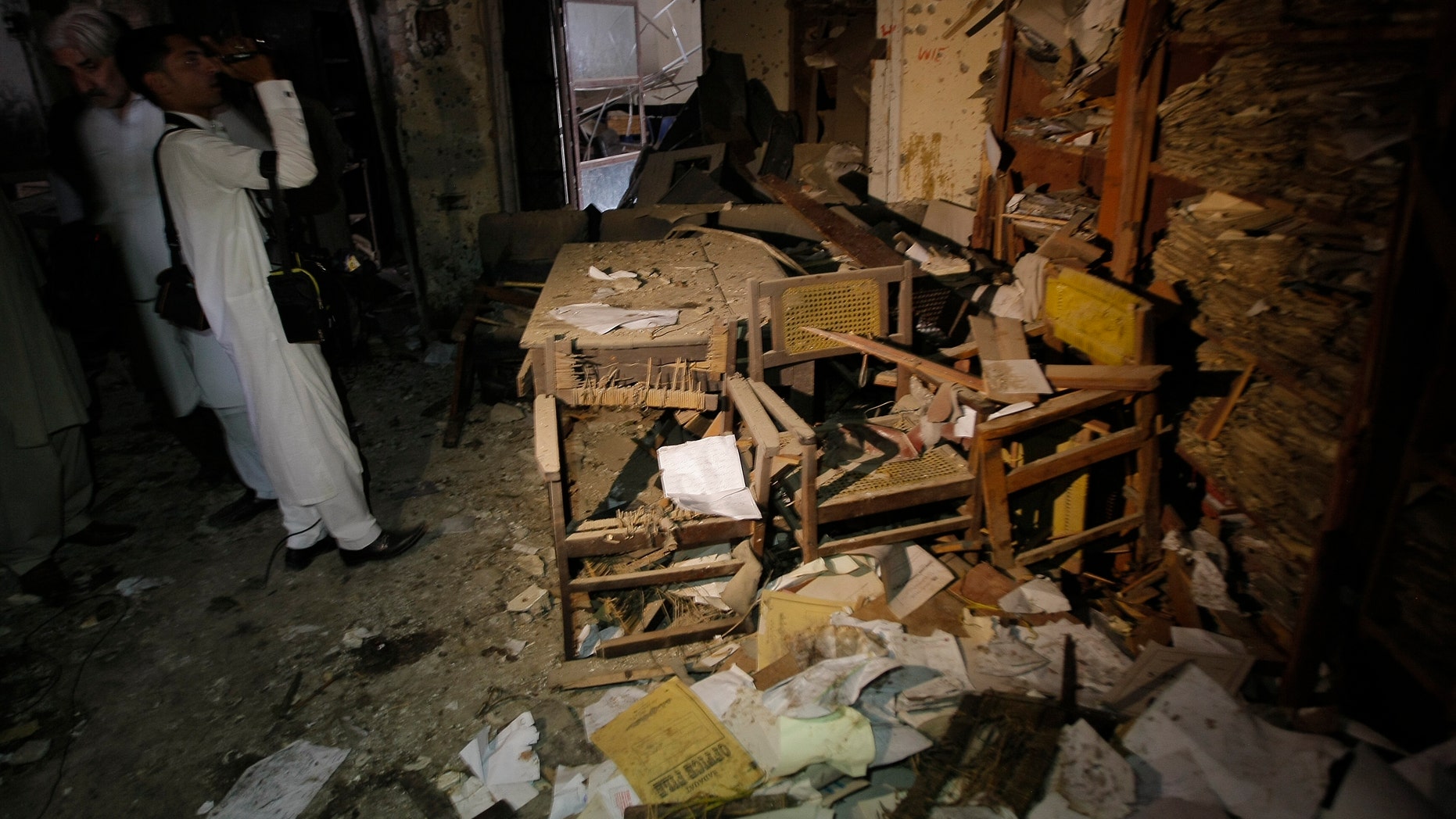 Aftermath at the government office.