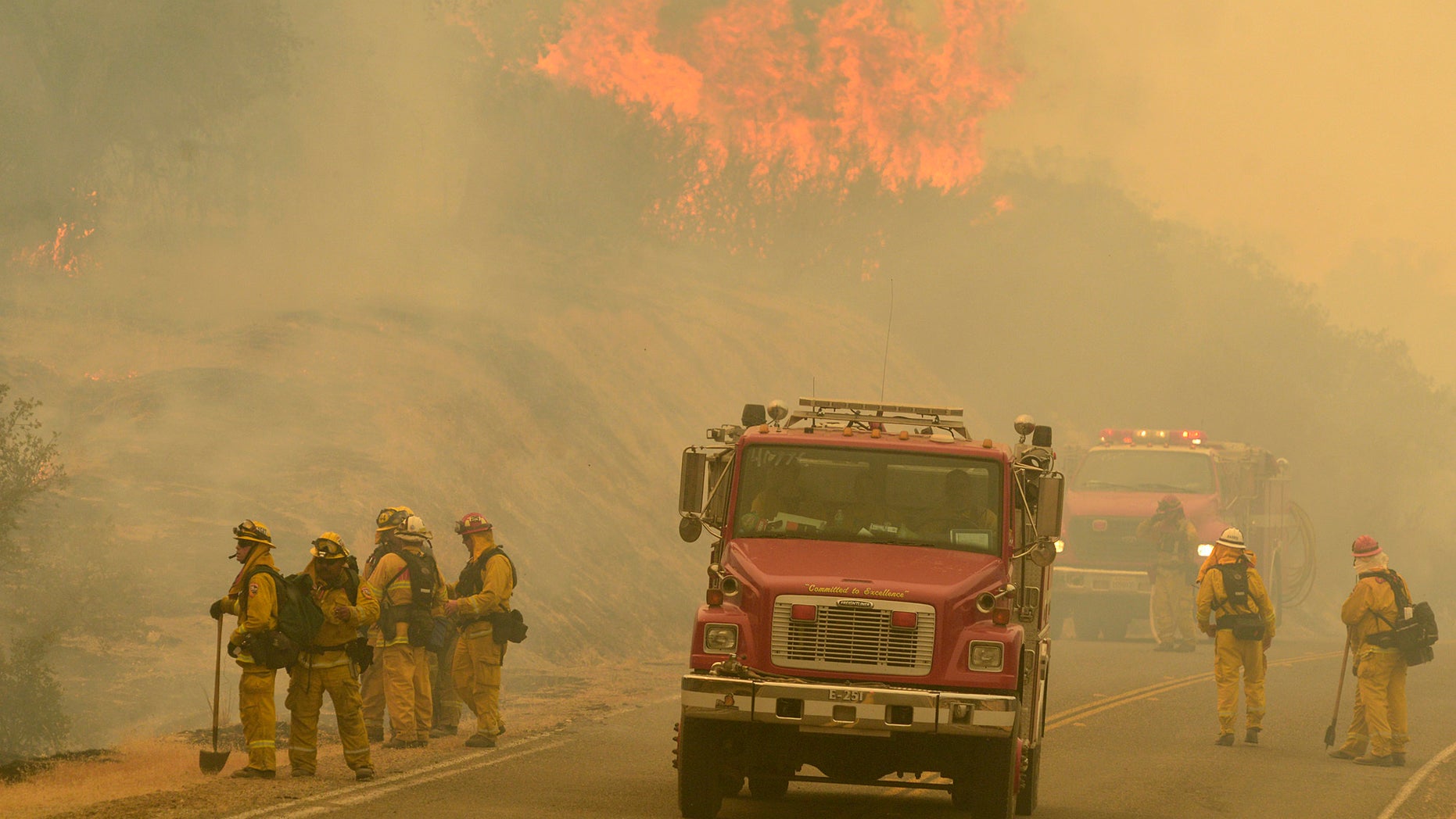 Crews battling the Chimney Fire in Southern Monterey County.