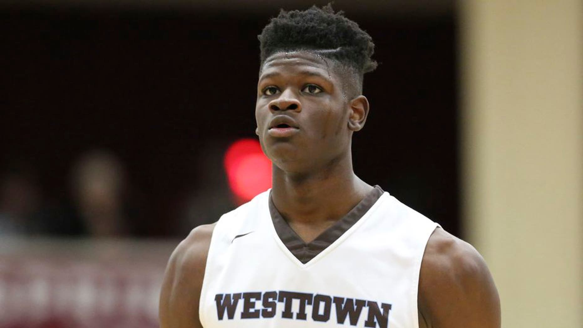 Westtown School's Mo Bamba #11 is seen against Hillcrest Prep during a high school basketball game at the 2017 Hoophall Classic on Saturday, January 14,, 2017, in Springfield, MA.. (AP Photo/Gregory Payan)