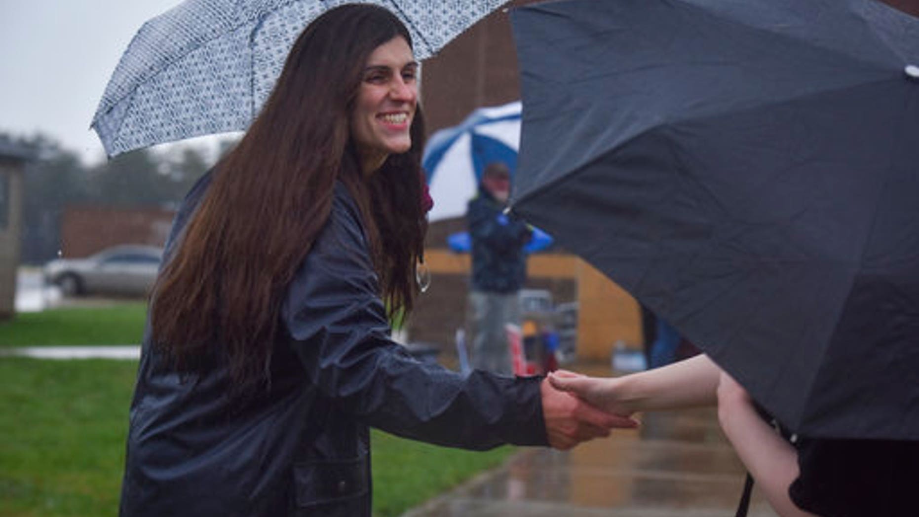 Danica Roem campaigning in Gainesville, Virginia, on Tuesday.