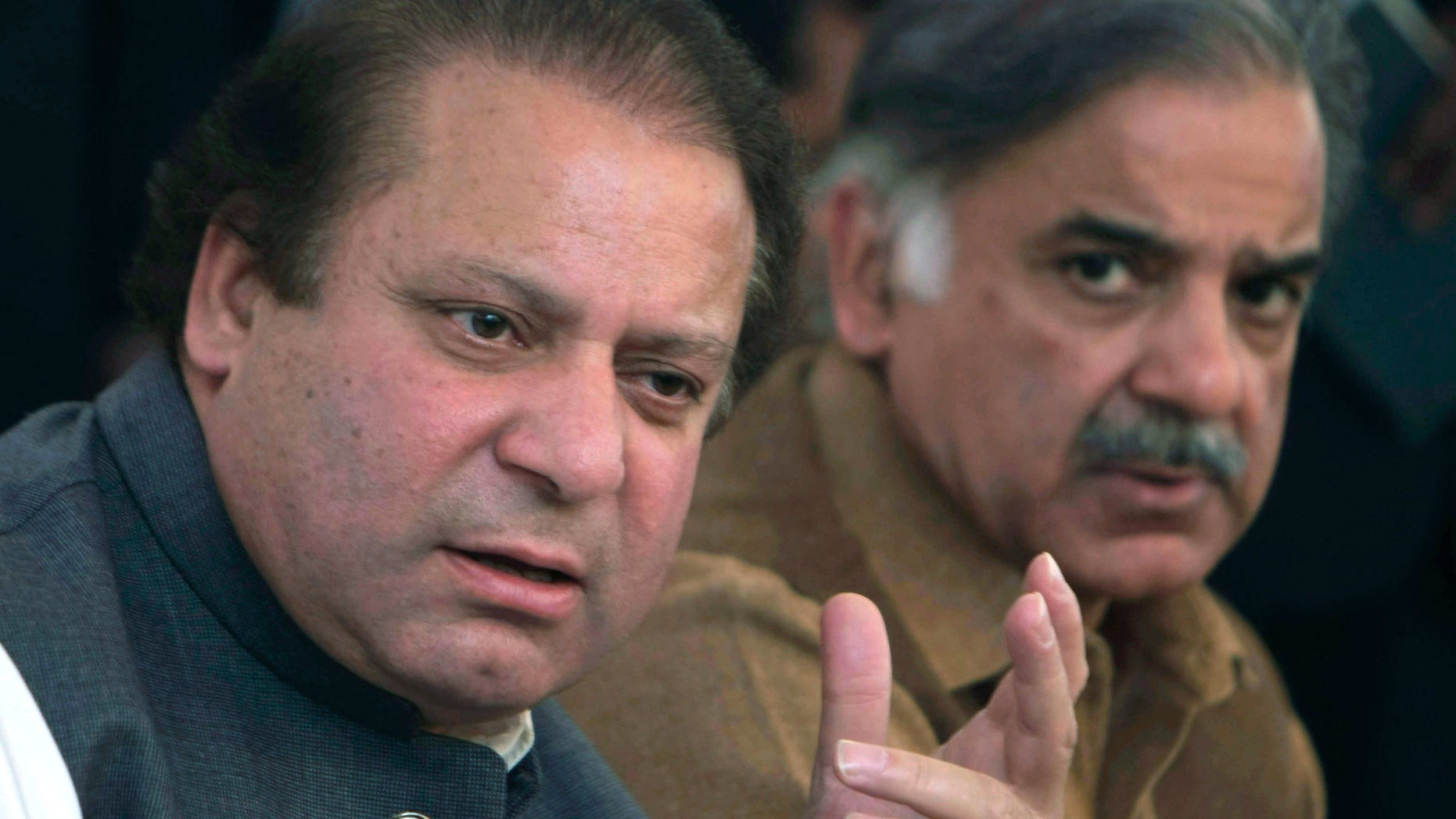 Pakistan's Prime Minister Nawaz Sharif, left, and his brother Shahbaz in 2008.