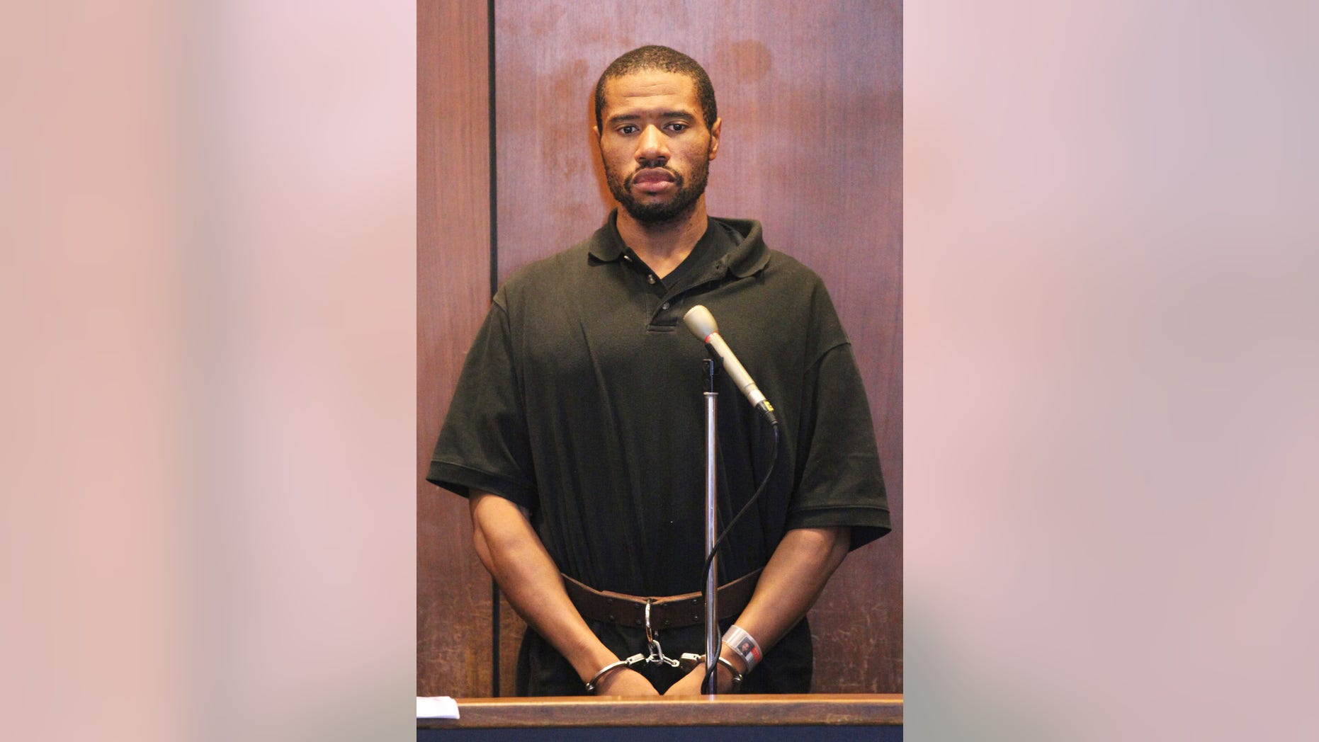 Ali Muhammad Brown appears in court in Essex County, N.J. in August 2014.