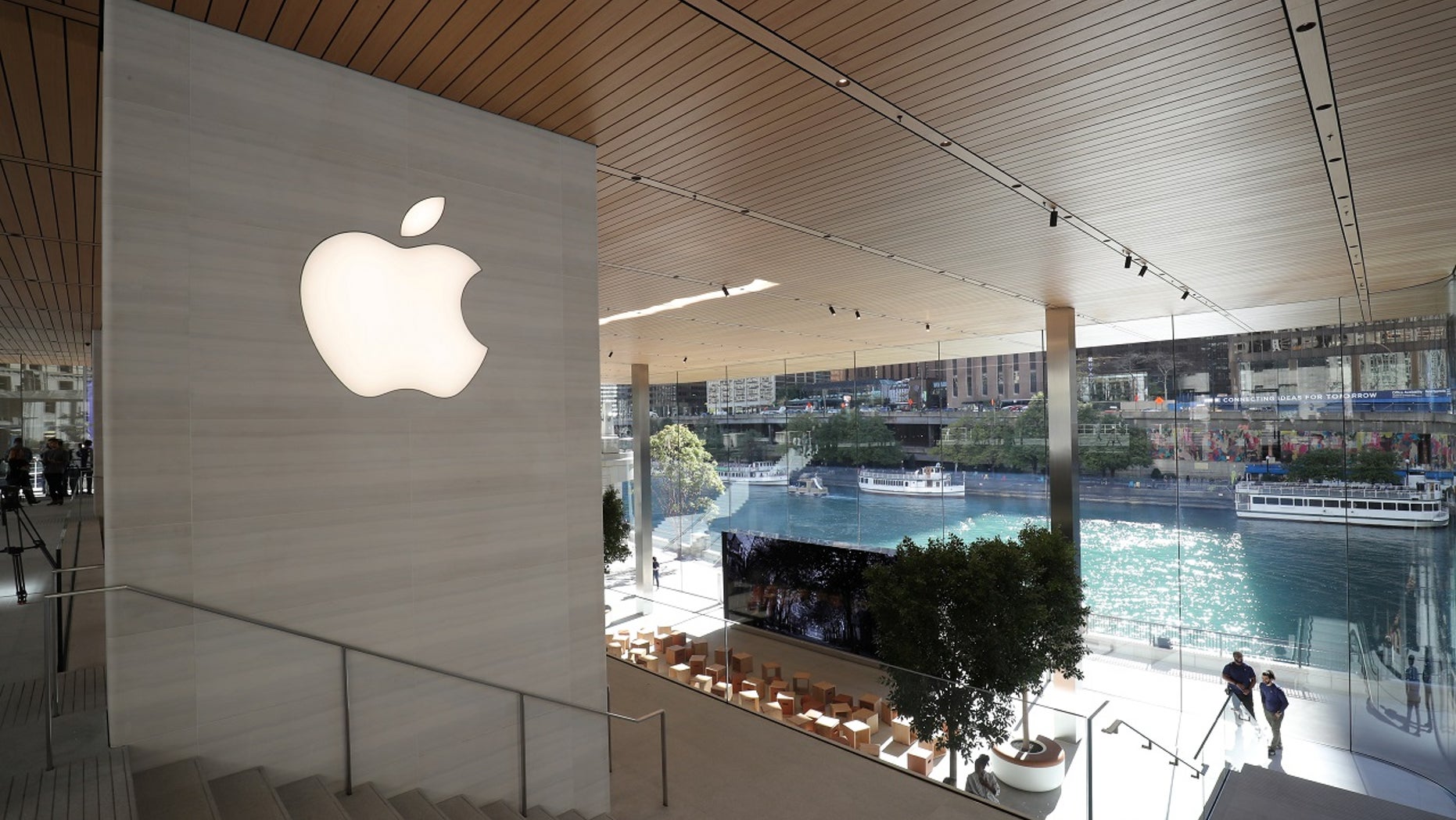 A general view of the inside of a new Apple store in Chicago, Illinois, U.S., October 19, 2017.