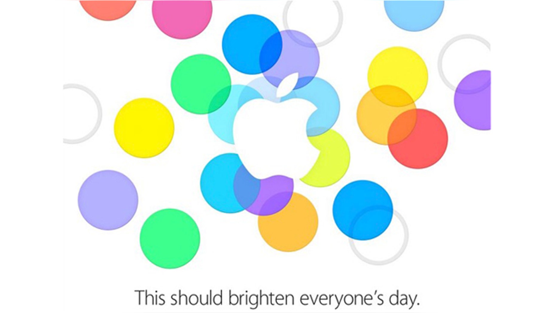 Apple's invitation to their now confimred September 10 launch date reads, "This should brighten everyone's day."