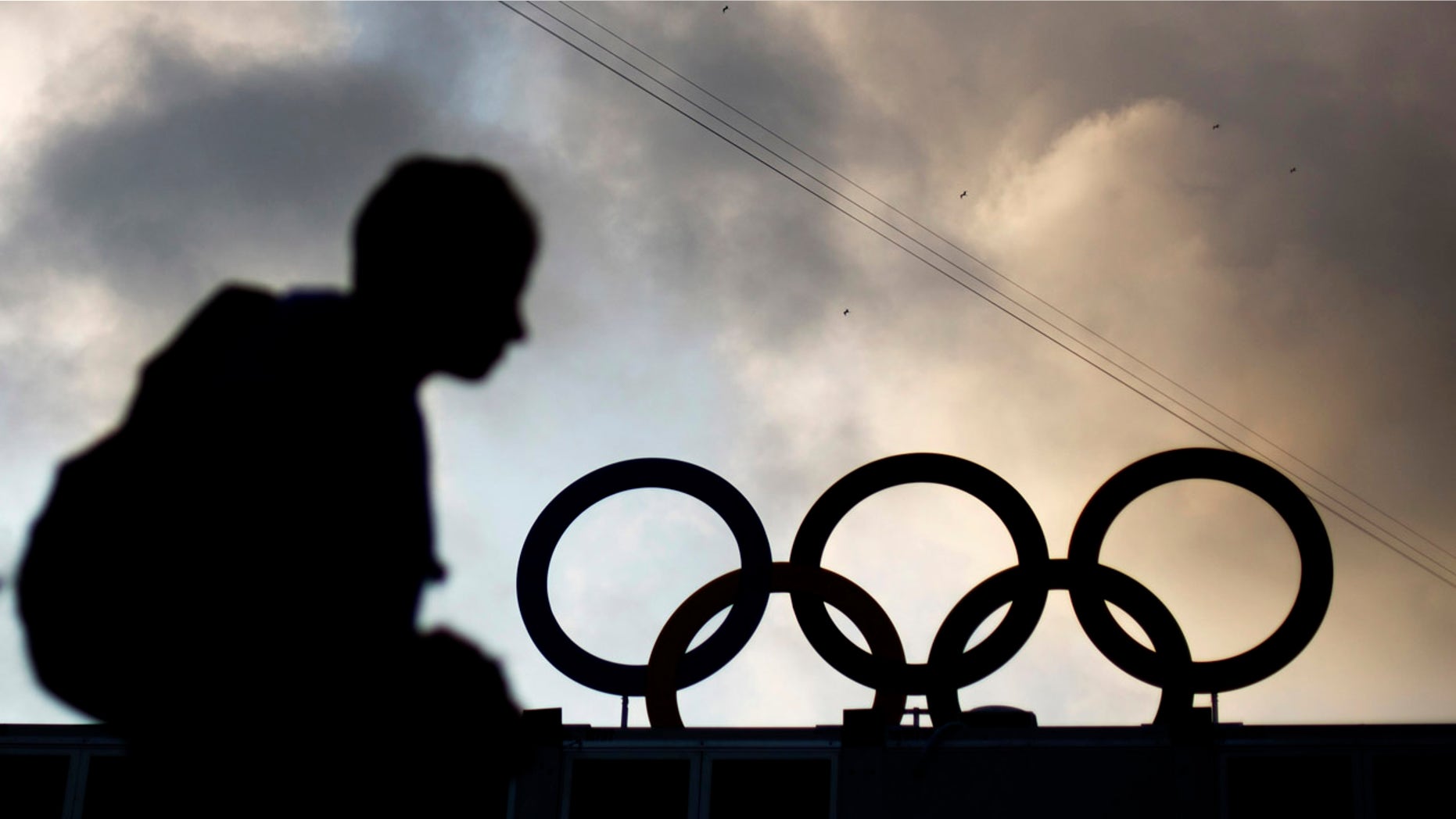 Aug. 2, 2016: The Olympic rings atop the beach volleyball venue stand against clouds moving in over Copacabana Beach ahead of the upcoming 2016 Summer Olympics in Rio de Janeiro, Brazil.