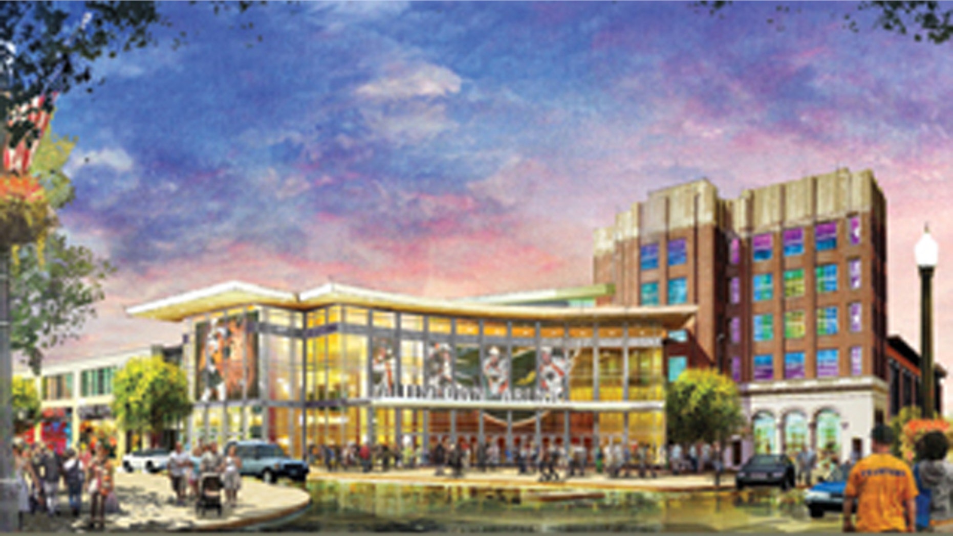 Shown here is a rendering of the proposed arena in Allentown, Pa.