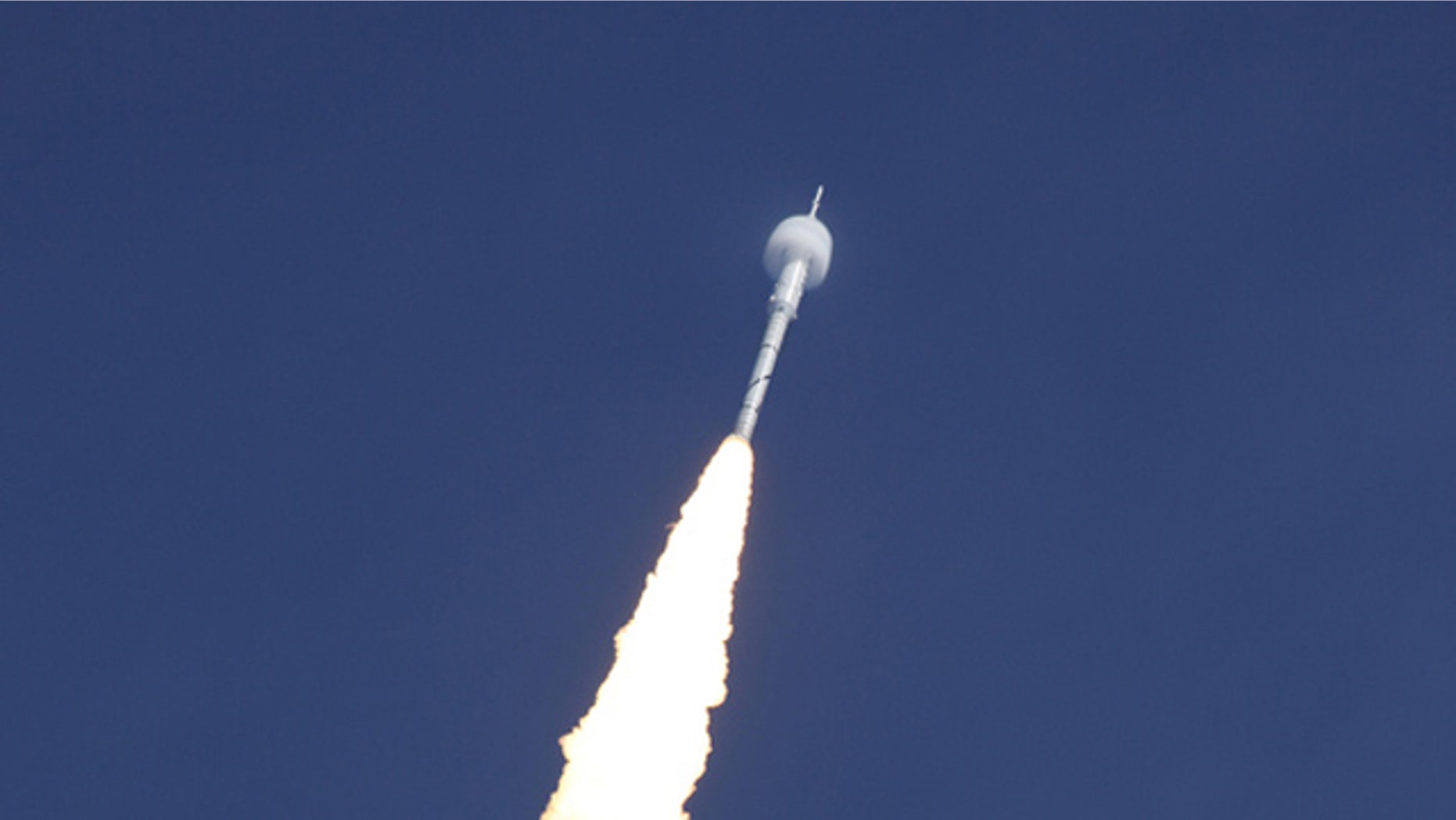 A bow shock forms around the Ares I-X test rocket traveling at supersonic speed during its Oct. 28, 2009 launch from the Kennedy Space Center, Fla.