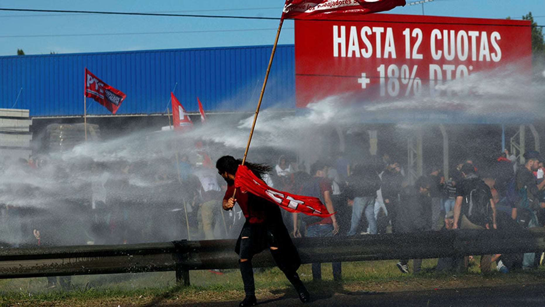 The general strike is the first of conservative President Mauricio Macri's nearly 16-month-old government.