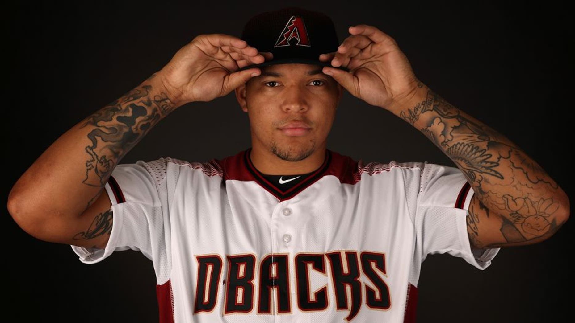 SCOTTSDALE, AZ - FEBRUARY 21: Pitcher Taijuan Walker #99 of the Arizona Diamondbacks poses for a portrait during photo day at Salt River Fields at Talking Stick on February 21, 2017 in Scottsdale, Arizona. (Photo by Christian Petersen/Getty Images)