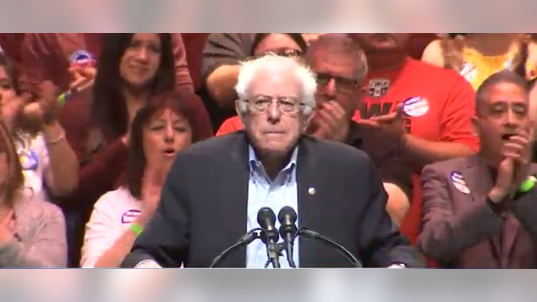 Vermont Independent Sen. Bernie Sanders took the podium in front of thousands of people at his rally in downtown Phoenix.