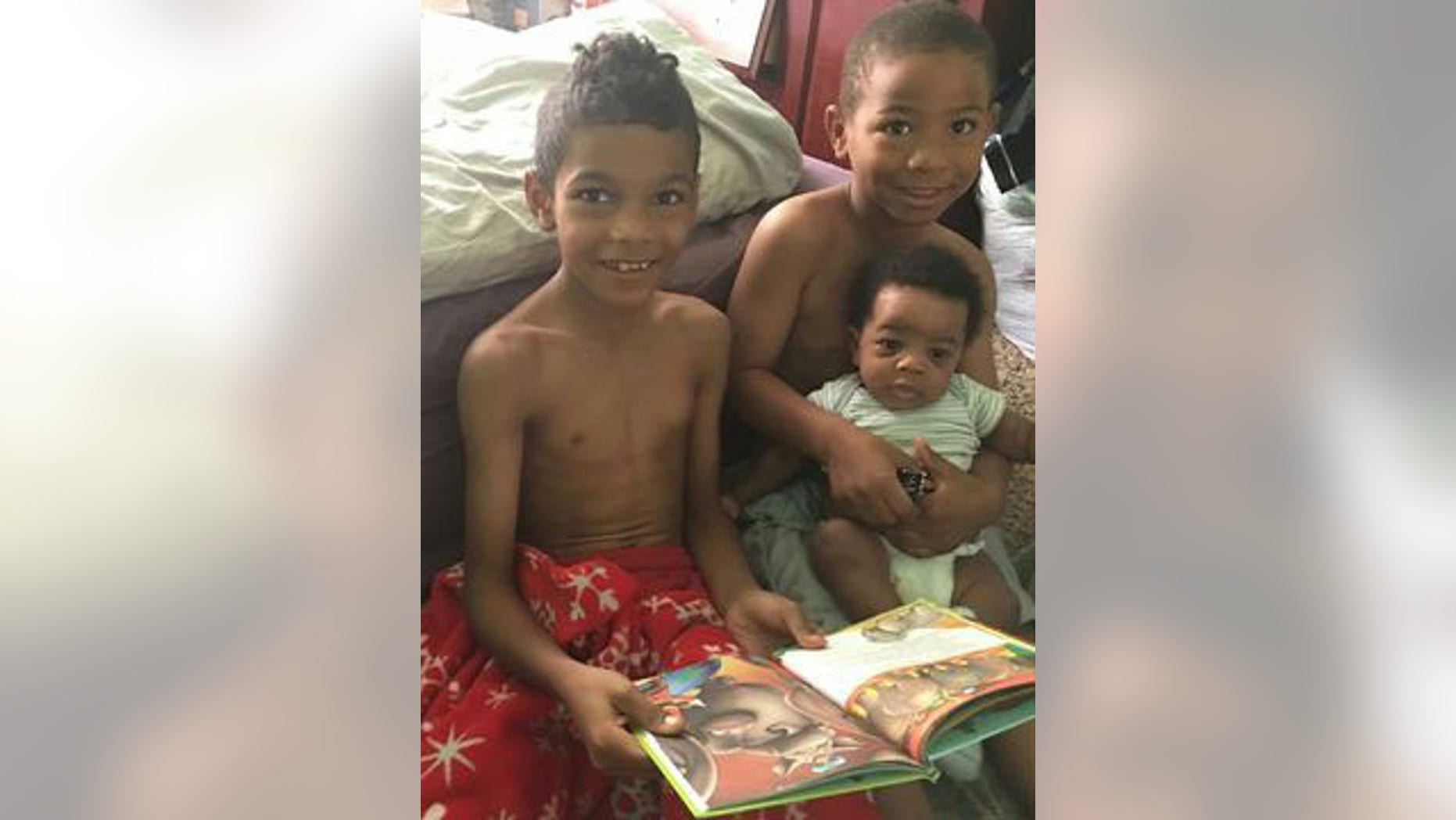This undated image shows Jaikare Rahaman, Jeremiah Adams and Avery Robinson, who police say were stabbed and killed by their mother June 2, 2016
