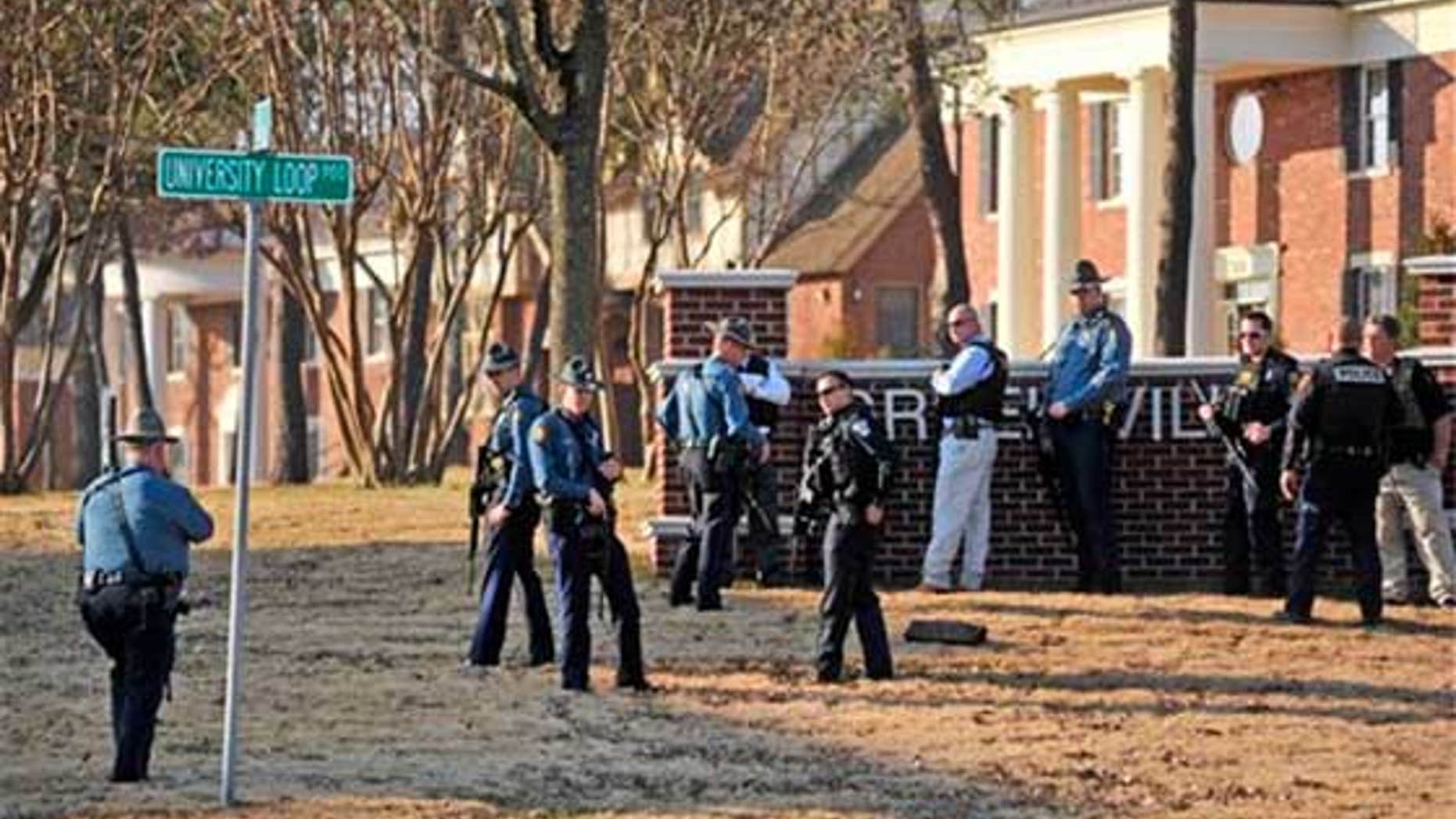The Arkansas State University campus in Jonesboro after a gunman drove into the area in December.