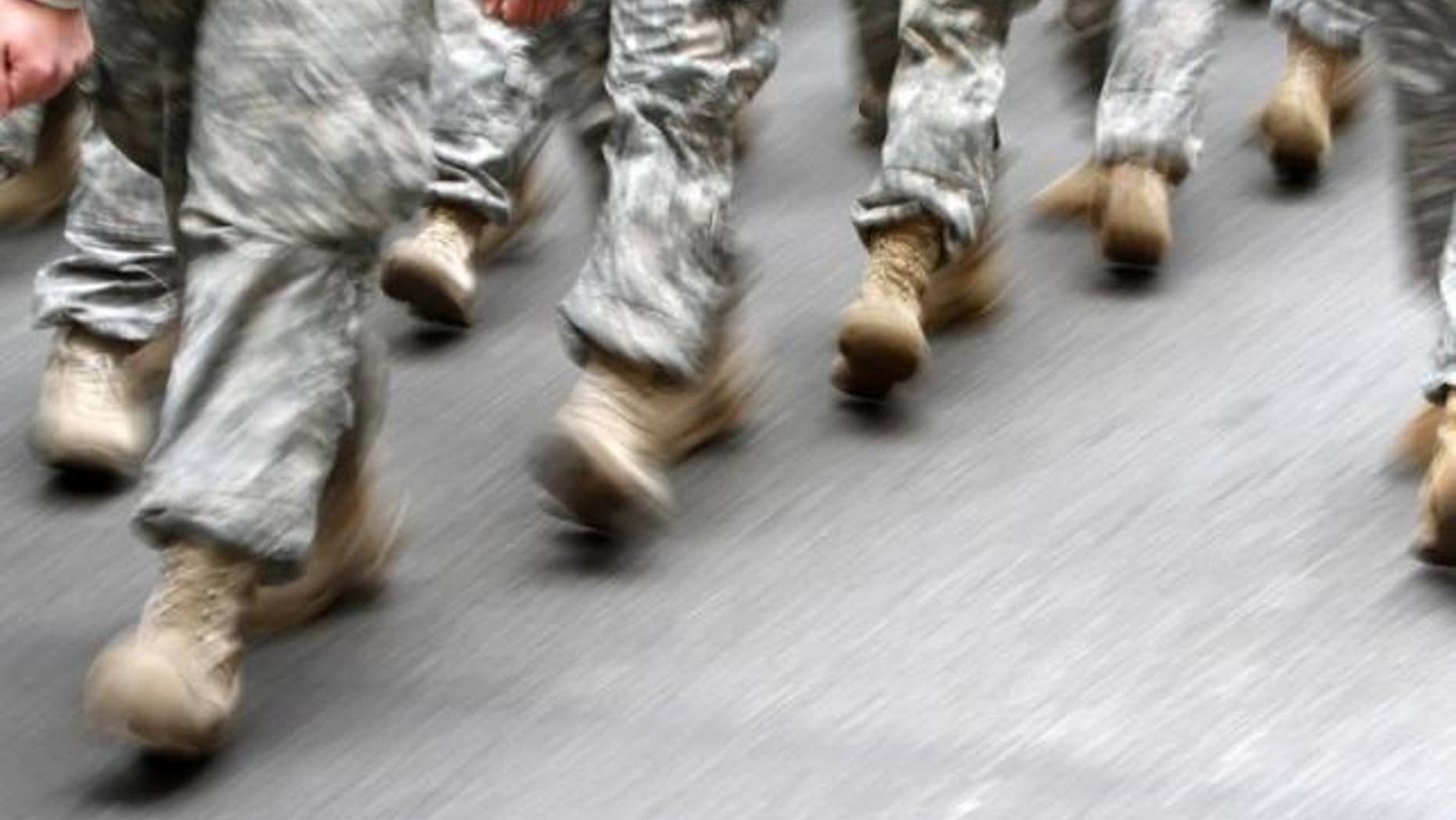 March 16, 2013: U.S. army soldiers are seen marching in the St. Patrick's Day Parade in New York