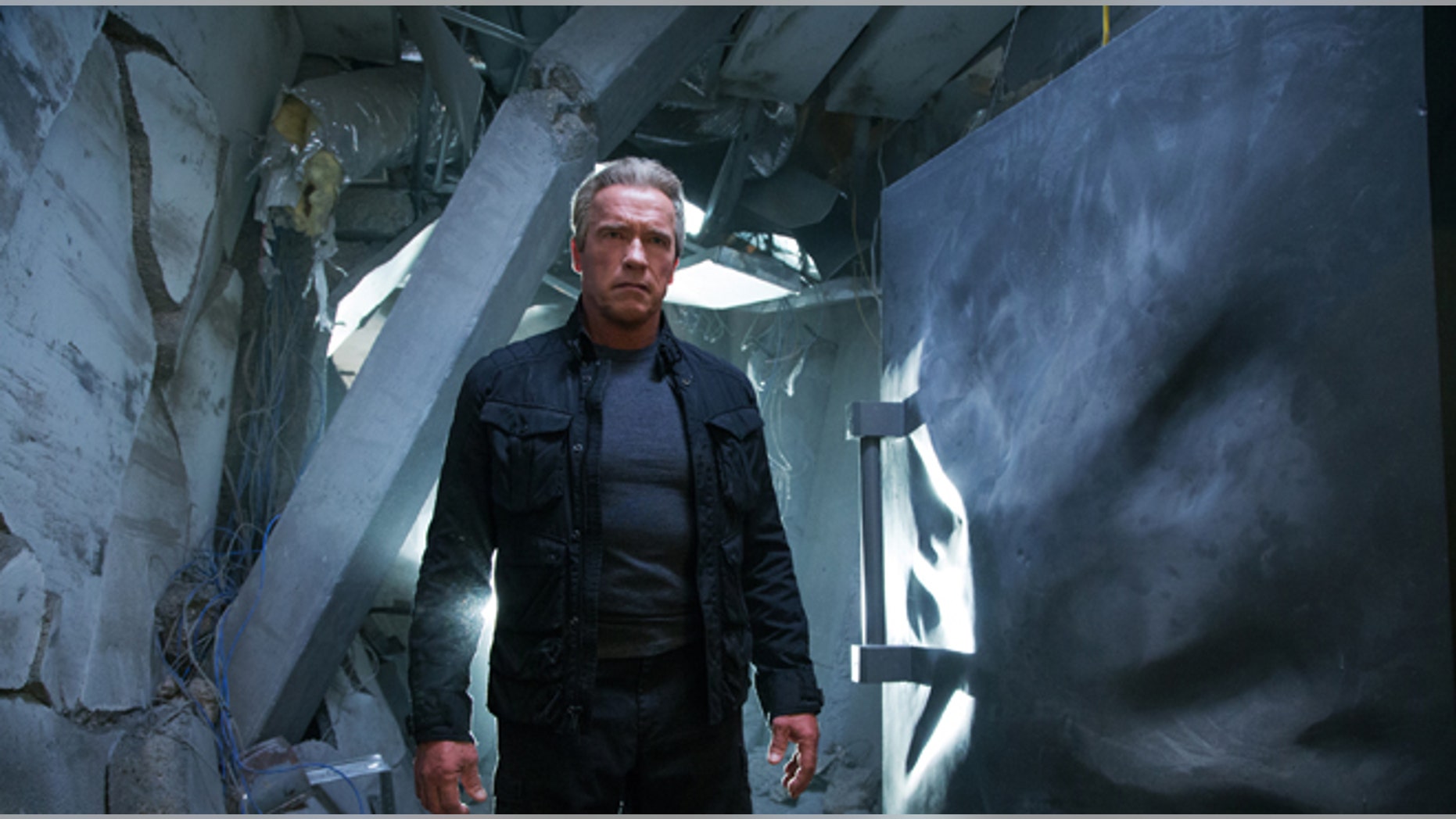 Arnold Schwarzenegger in a scene from "Terminator: Genisys," the fifth film in the series created by James Cameron in 1984.