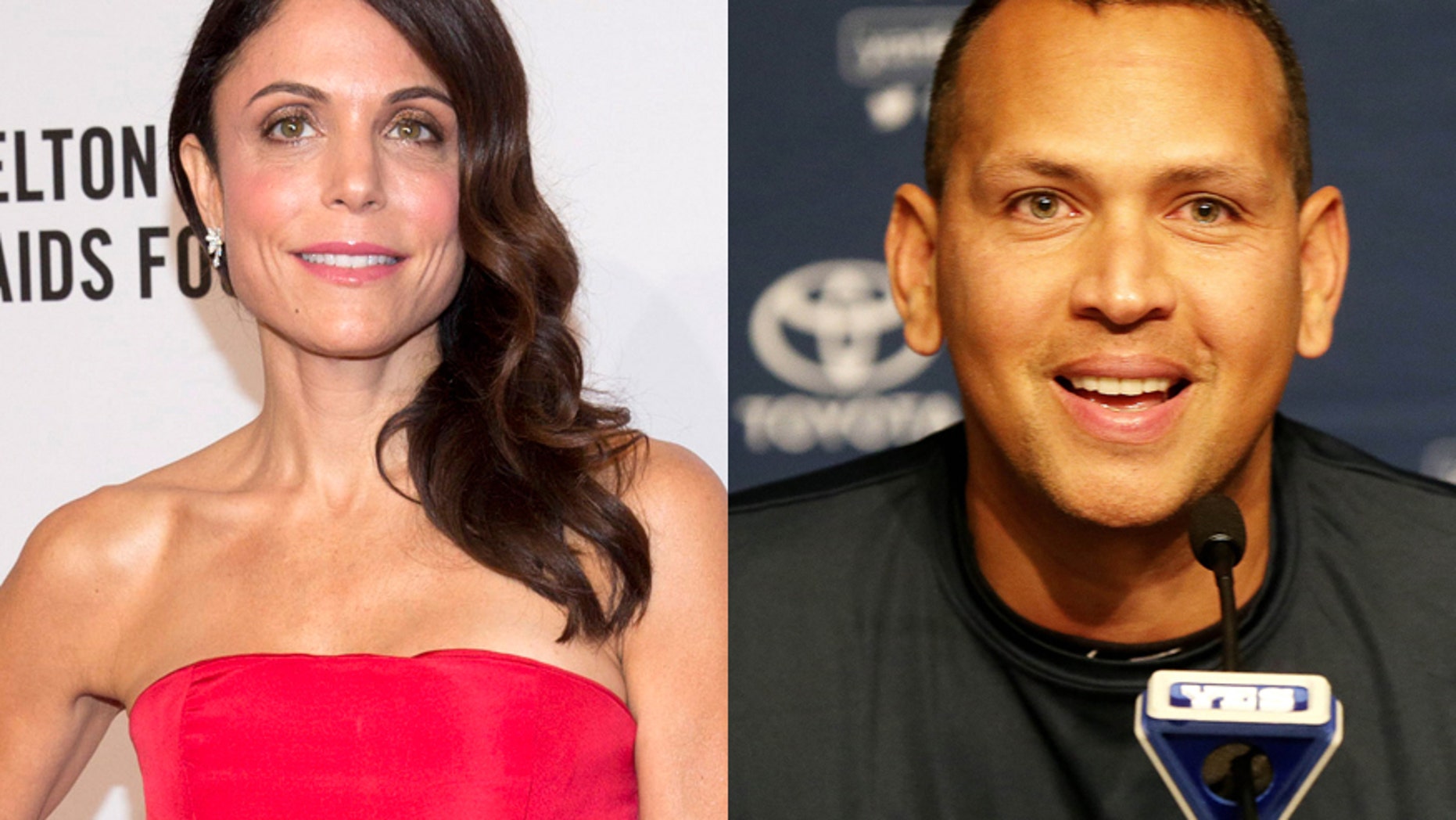 "Real Housewives of New York City" star Bethenny Frankel (left) and former Yankees player Alex Rodriguez.