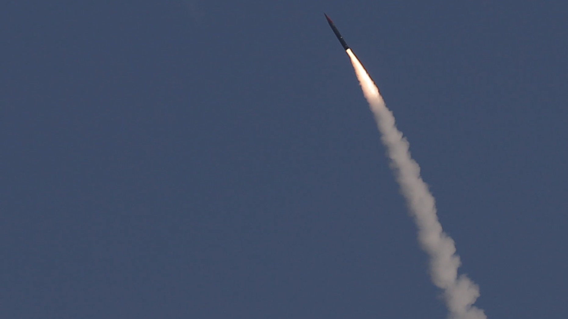 File photo - An "Arrow 3" ballistic missile interceptor is seen during its test launch near Ashdod December 10, 2015. (REUTERS/Amir Cohen)
