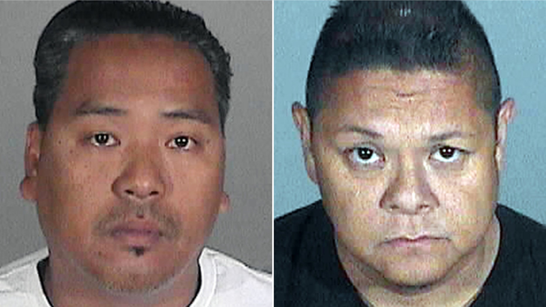 Sept. 26, 2012: This photo provided by the Santa Monica Police Department shows suspects Wilmer Cadiz, left, and Jay Nieto, right, who was arrested in Santa Monica, Calif., on suspicion of stealing paintings from the home of a Santa Monica financier.
