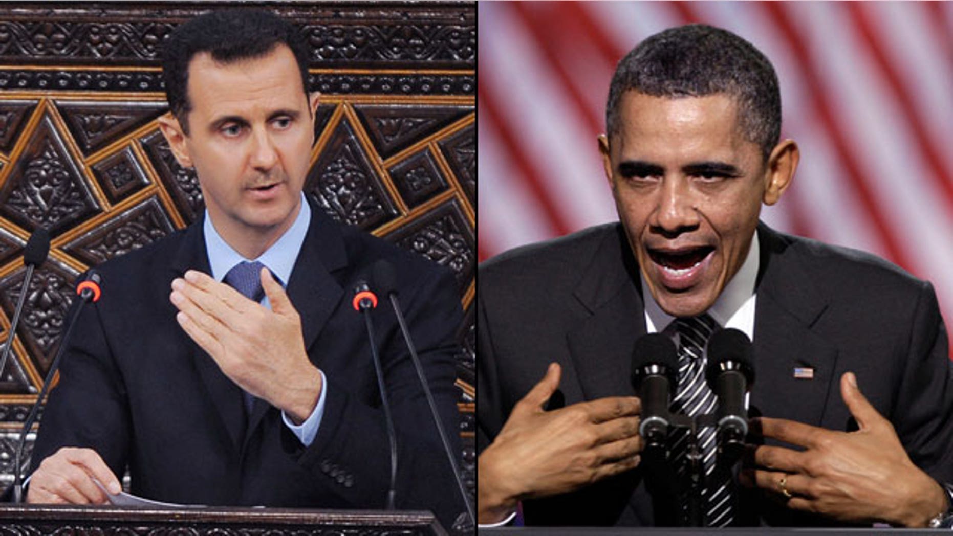 Syrian President Bashar Assad is pushing back against President Obama's condemnation of his violent crackdown on protesters. (AP)
