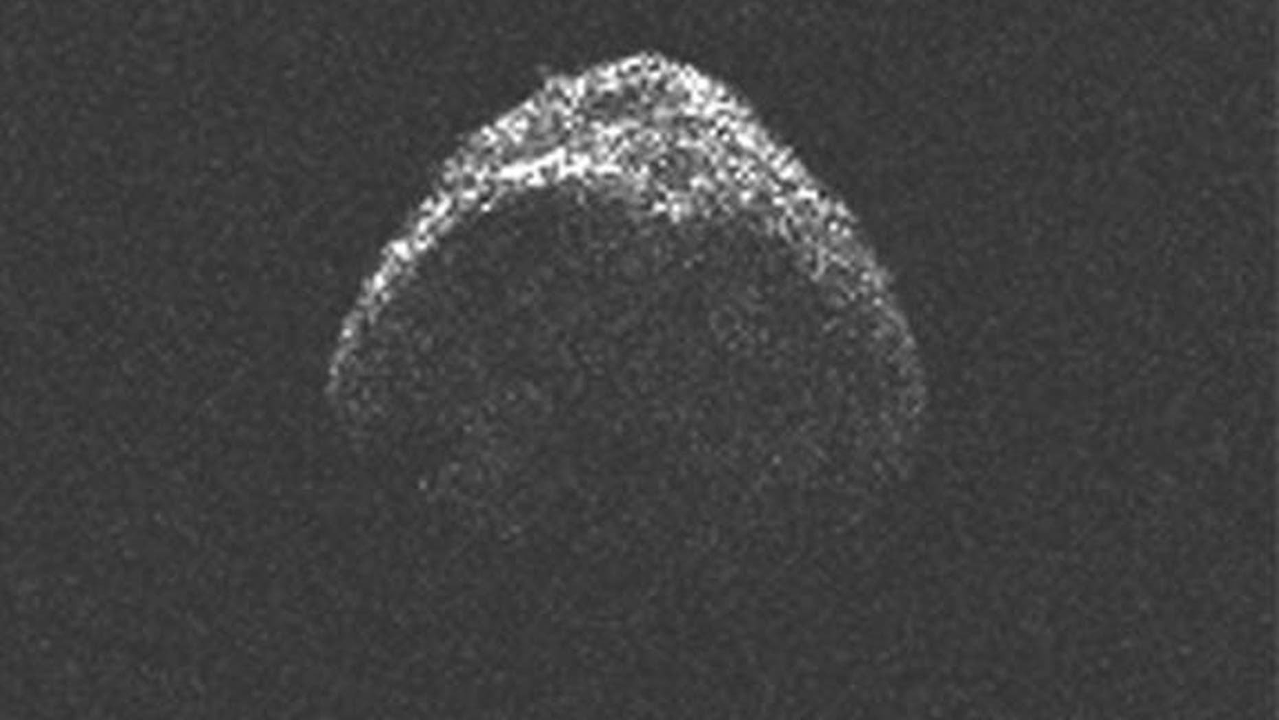 Asteroid 2012 LZ1 is roughly spherical and rotates once around every 10 to15 hours. This detailed image was taken on July 19, 2012 by researchers at the Arecibo Observatory in Puerto Rico, when the asteroid was 6 million miles (10 million kilometers) away. The resolution is 25 feet (7.5 meters), equivalent to seeing a basketball in New York City from Puerto Rico.