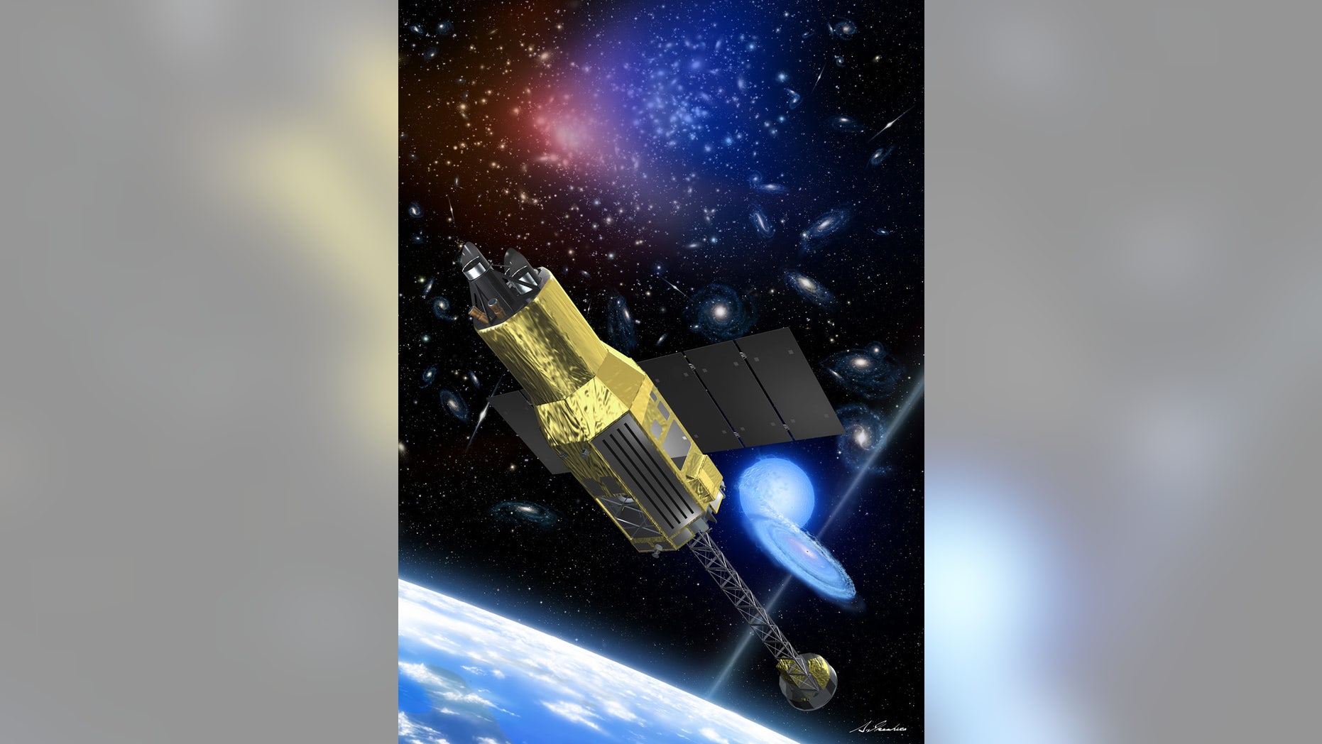 Artist's illustration of ASTRO-H. (JAXA)