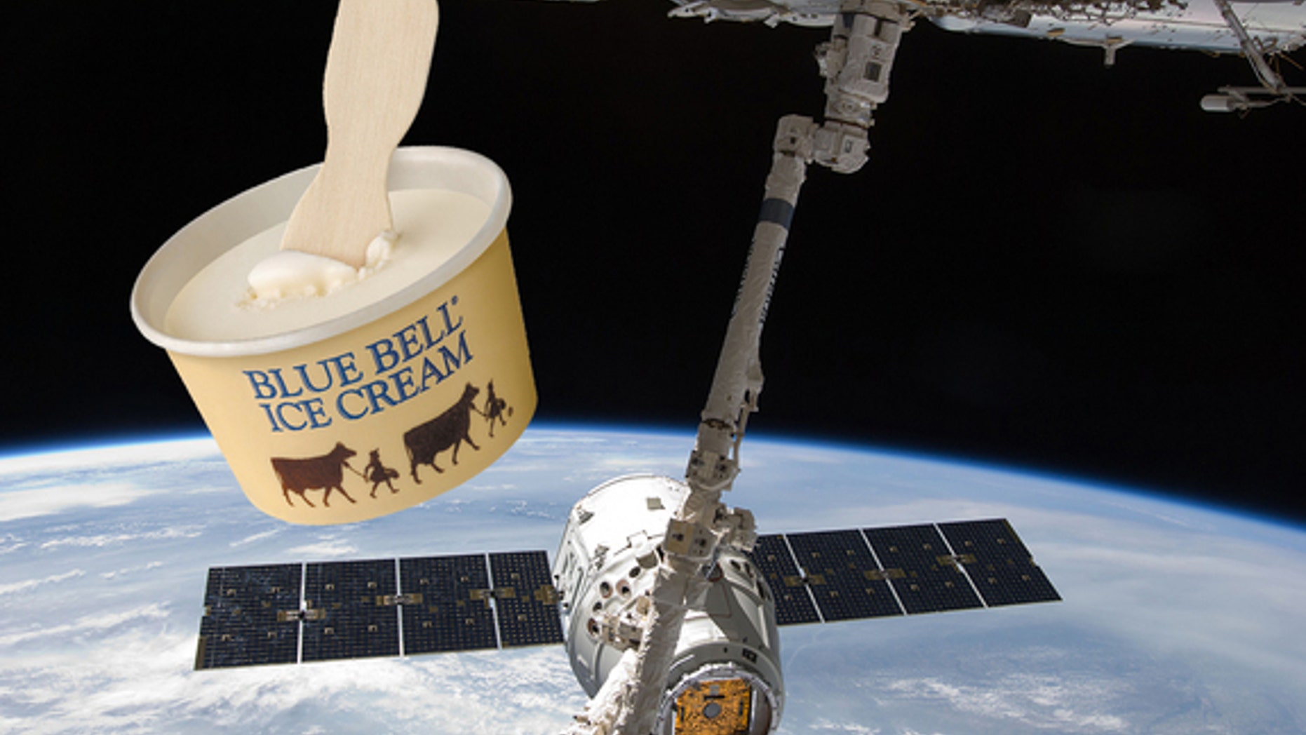 Ice cream is launching on board SpaceX's Dragon spacecraft on NASA's first contracted resupply flight to the space station in October 2012.