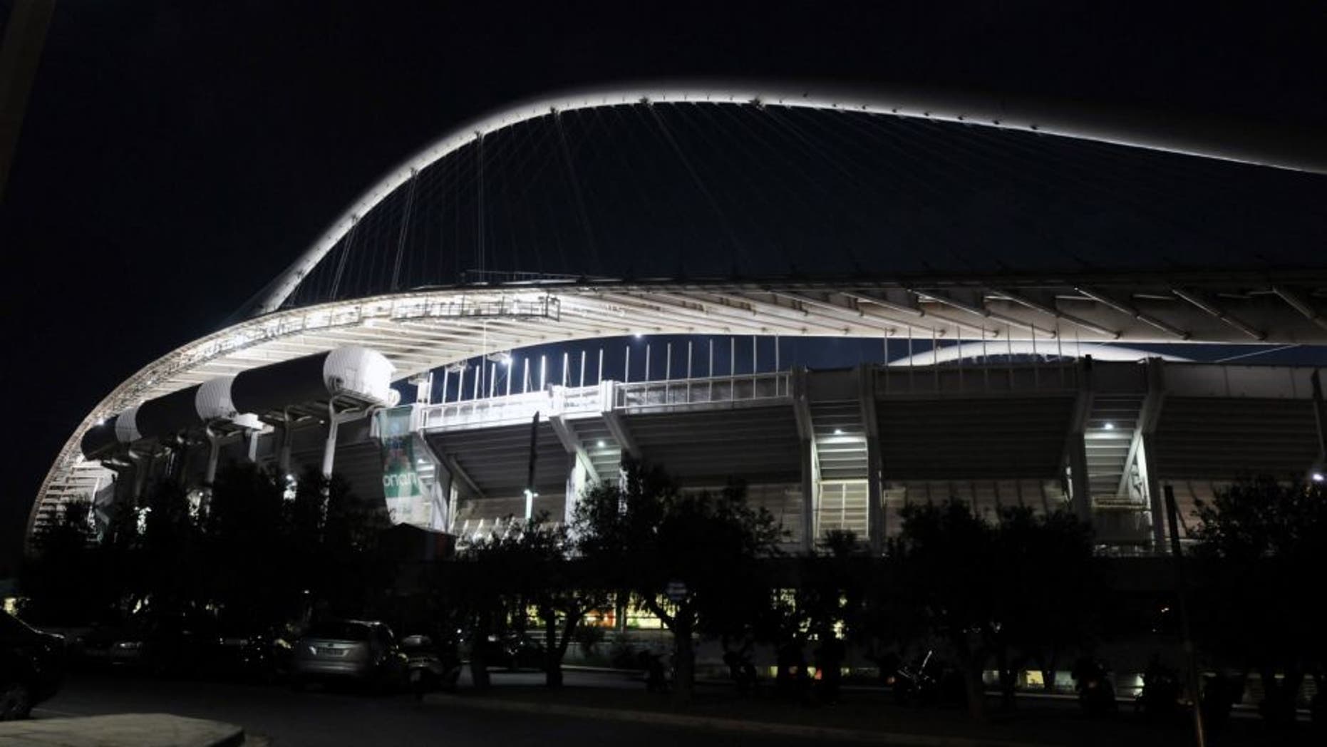 ATHENS, GREECE - OCTOBER 4: General view of the OAKA Spiros Louis Stadium, home of Panathinaikos FC taken during the UEFA Europa League group stage match between Panathinaikos FC and Tottenham Hotspur FC held on October 4, 2012 at the OAKA Spiros Louis Stadium in Athens, Greece. (Photo by Dimitri Messinis/EuroFootball/Getty Images)