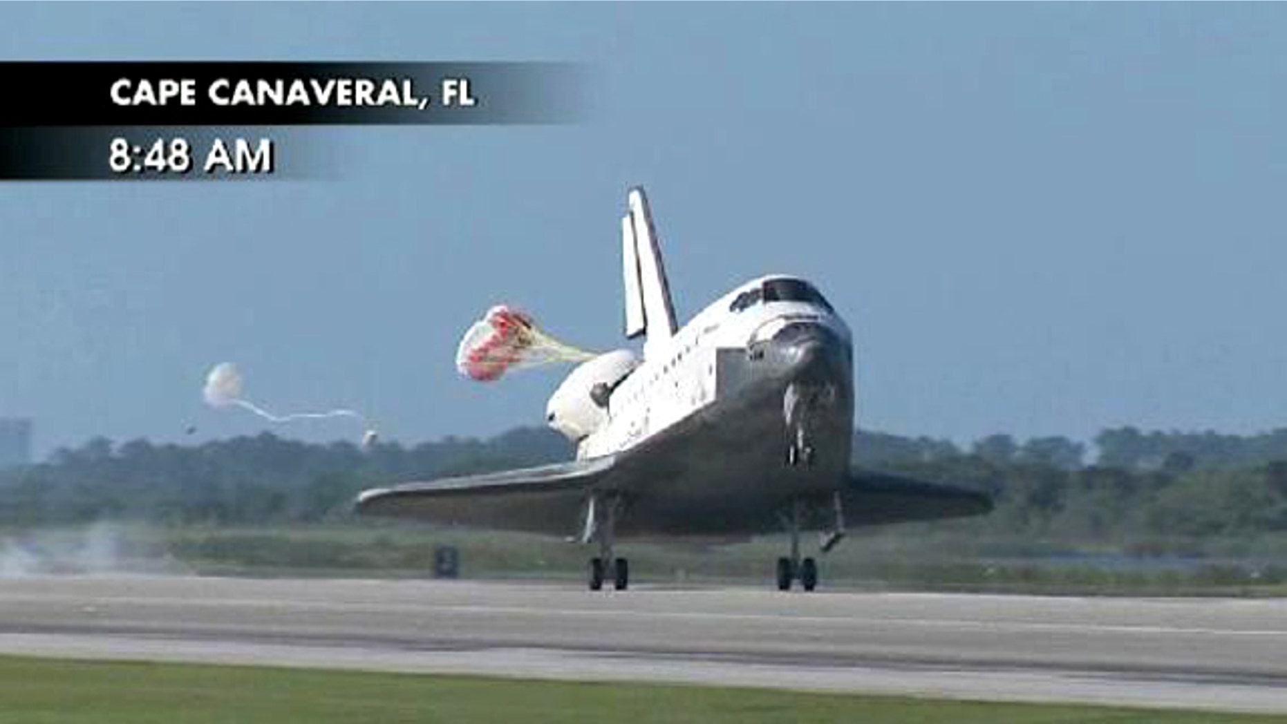 Atlantis touches down at Kennedy Space Center in Florida, concluding its final mission to the International Space Station.