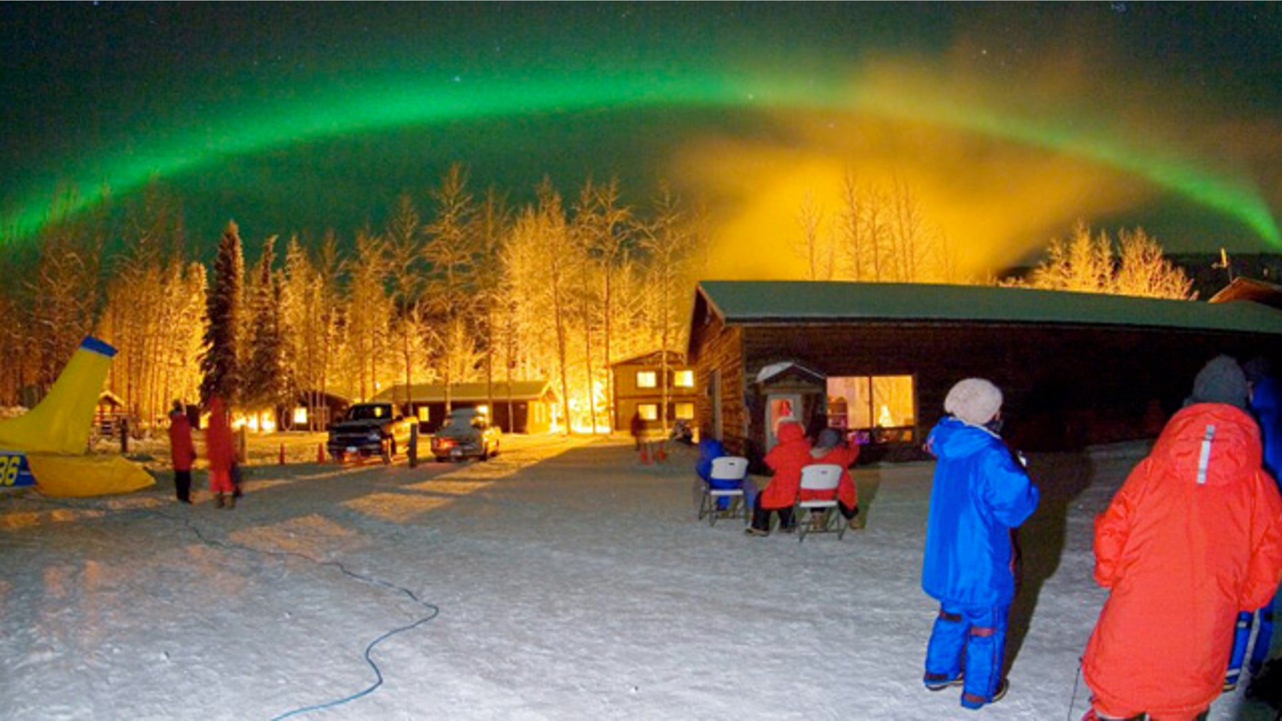 Thanks to its proximity to the North Pole, and the lack of urban light pollution, Chena Hot Springs Resort is one of the best places to take in the Aurora Borealis.