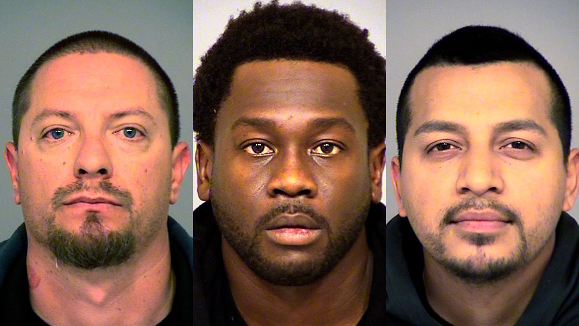 Joseph Valenzuela, Rahim Leblanc and Carlos Chavez have been charged with suspicion of grand theft of fruit.