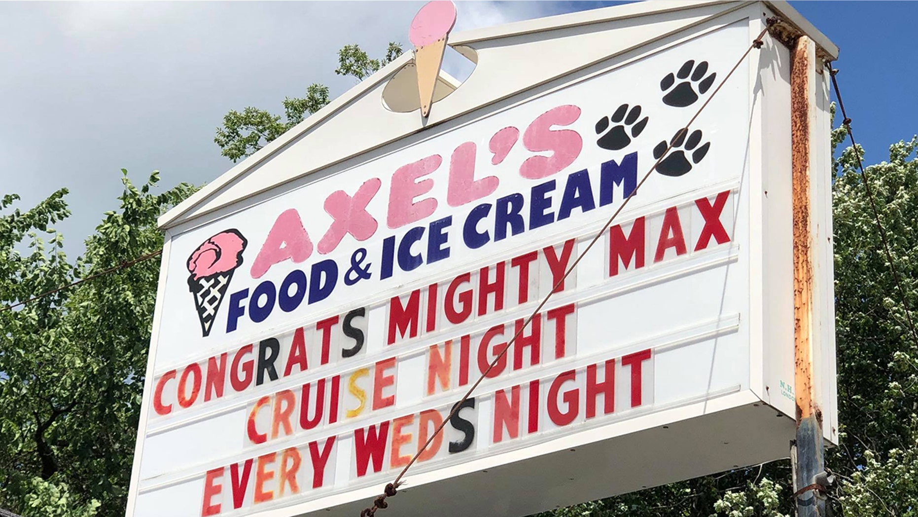 Axel's Food & Ice Cream hosted a celebration for Max Mendez, who finished his radiation treatments this week.
