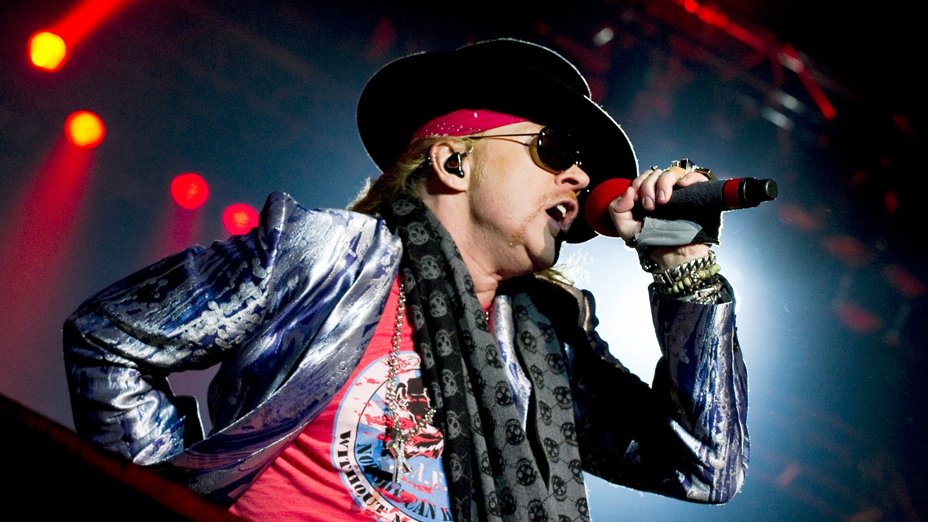 June 12, 2010. Axl Rose performs during the Sweden Rock Festival 2010 in Solvesborg, Sweden.