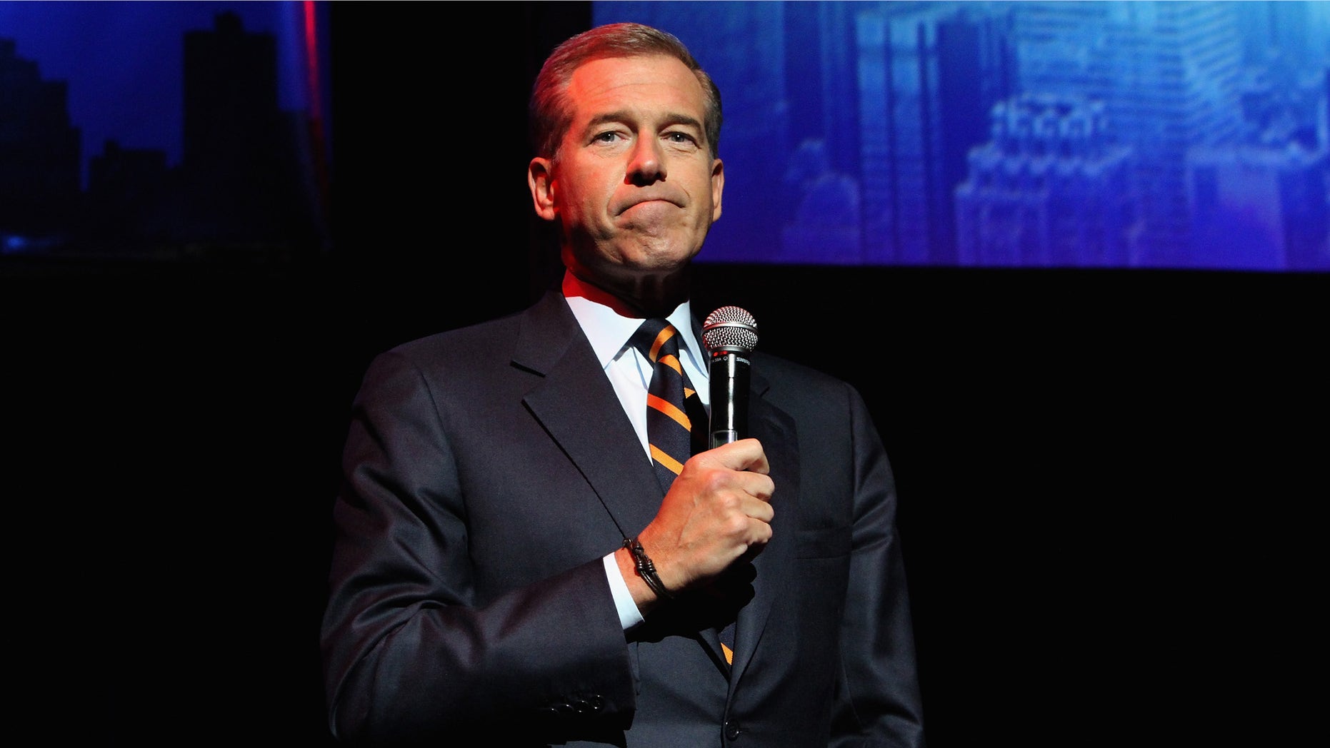NEW YORK, NY - NOVEMBER 05: NBC News Anchor Brian Williams speaks onstage at The New York Comedy Festival and The Bob Woodruff Foundation present the 8th Annual Stand Up For Heroes Event at The Theater at Madison Square Garden on November 5, 2014 in New York City. (Photo by Monica Schipper/Getty Images for New York Comedy Festival)