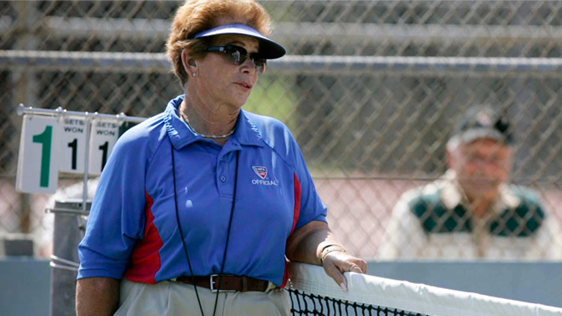 FILE 2008: Tennis referee Lois Goodman is shown while officiating a CIF tennis tournament.