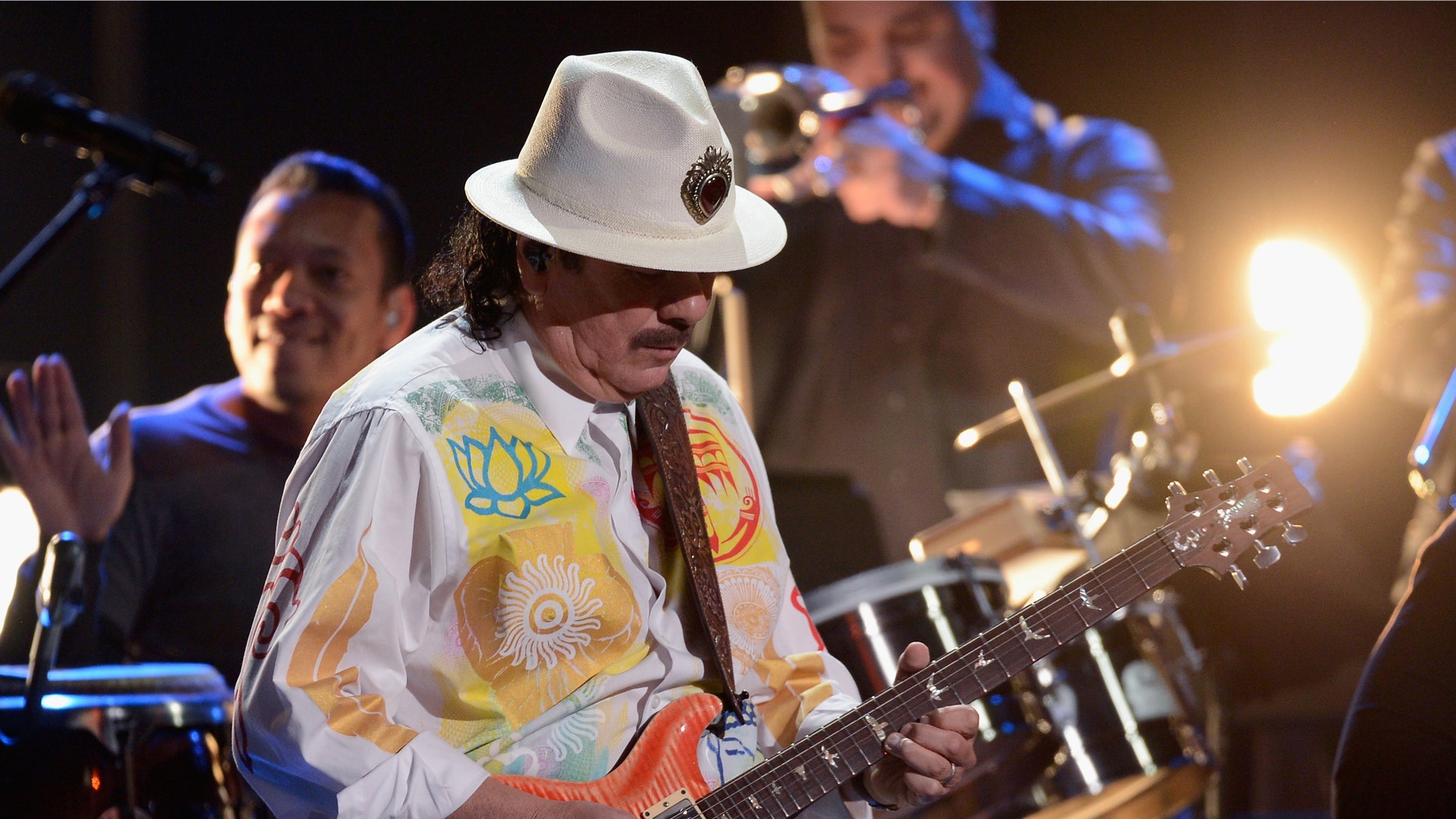 Santana during the 2012 Latin GRAMMY Awards held at the Mandalay Bay Events Center in Las Vegas, Nevada.