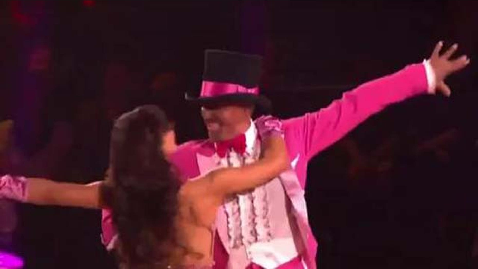 Oct. 10, 2011: J.R. Martinez and Karina Smirnoff dance the foxtrot to the classic Pink Panther tune Monday night on DWTS.