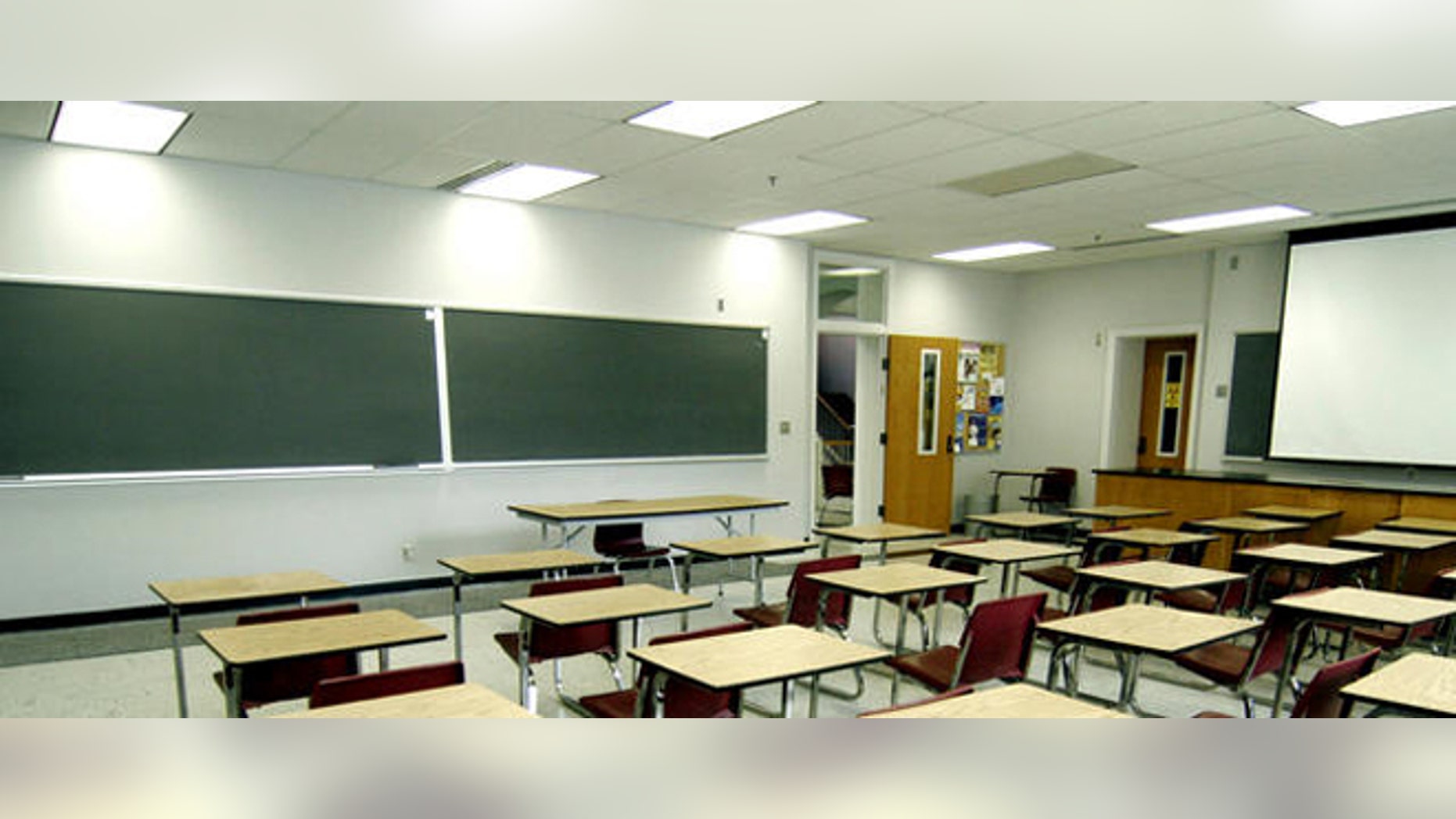Much of Millsaps College is in transition such as this classroom photographed, Thursday, June 22, 2006, in Jackson, MIss., as they prepare to become the summer training camp for the New Orleans Saints. Classrooms such as this one in Sullivan-Harrell Hall will be equipped with projectors and tables with chairs instead of the student desks to accomodate the football players attending their specialization meetings. (AP Photo/Rogelio Solis)