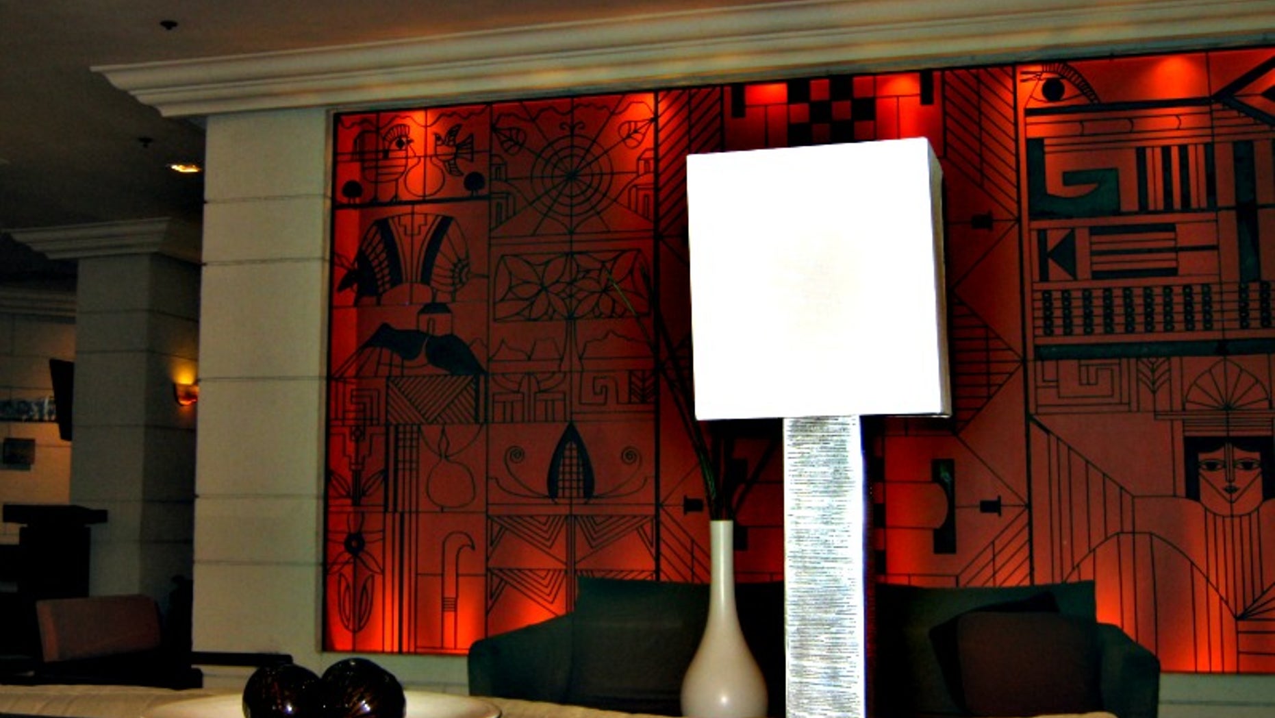 Salvadoran artist Fernando Llort's work will soon be found in Plaza Barrios near the "Hermano Lejano" monument. Here, Llort's art can be seen in Hotel Intercontinental's lobby.