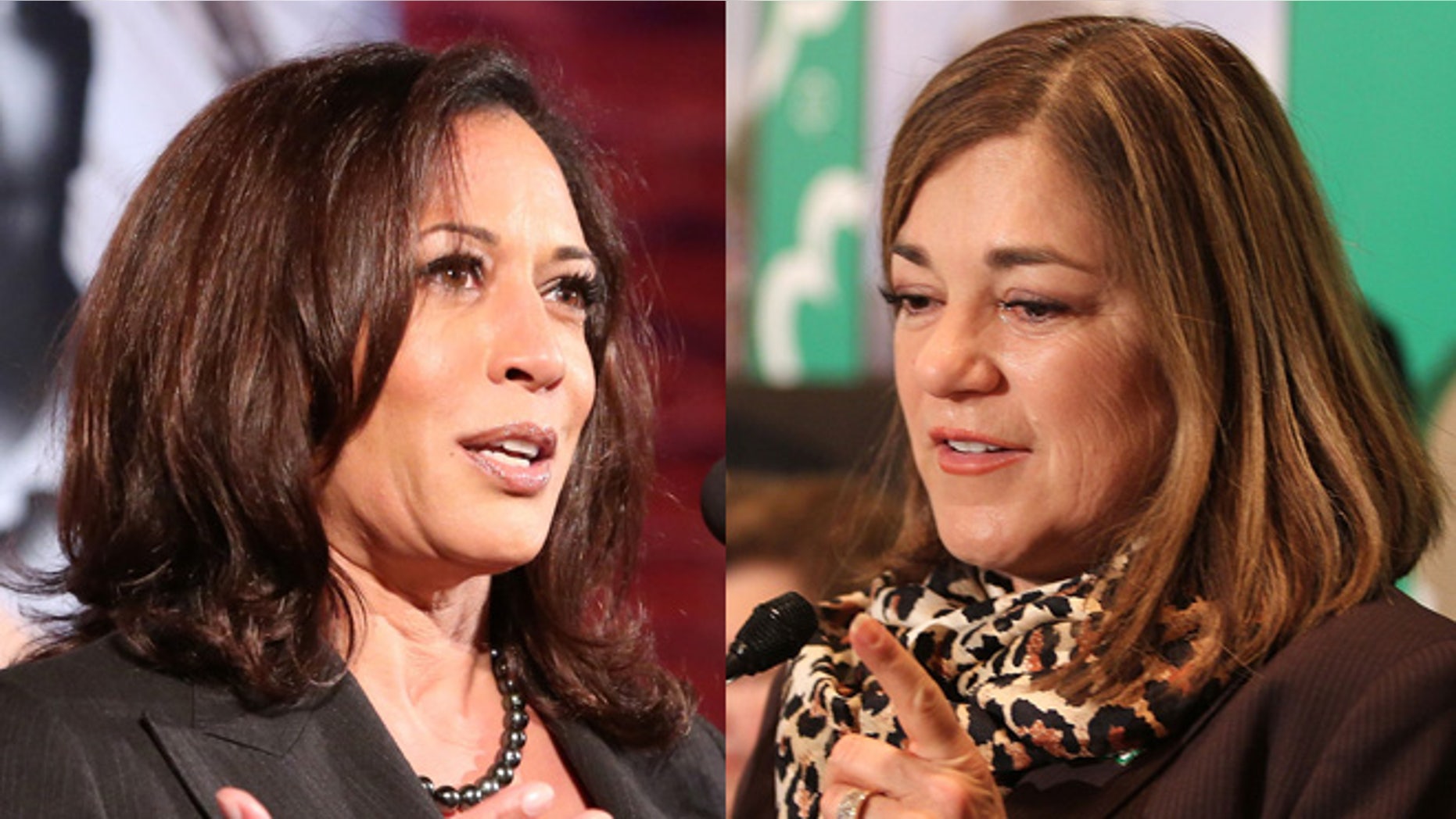 California Attorney General Kamala Harris, left; Rep. Loretta Sanchez, right.