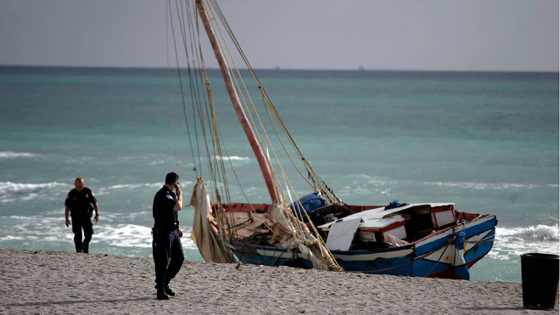 A Cuban boat bearing migrants that landed in Miami Beach. (Photo by Joe Raedle/Getty Images)