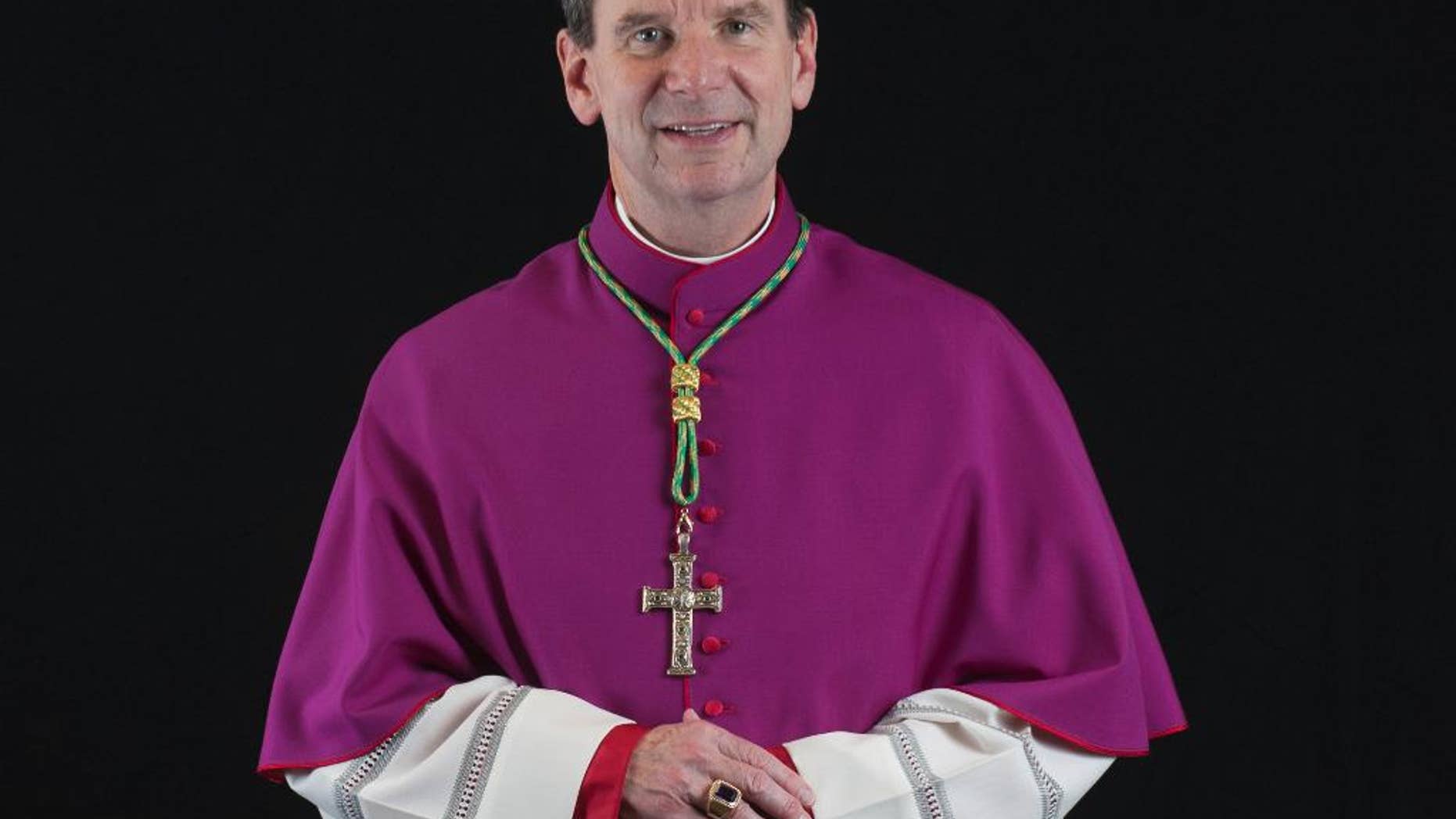 This photo provided by the Diocese of Raleigh, N.C., shows Michael Burbidge, who will lead the Catholic Diocese of Arlington, Va., the church announced Tuesday, Oct. 4, 2016. (Paul Tomas/Diocese of Raleigh, N.C. via AP)