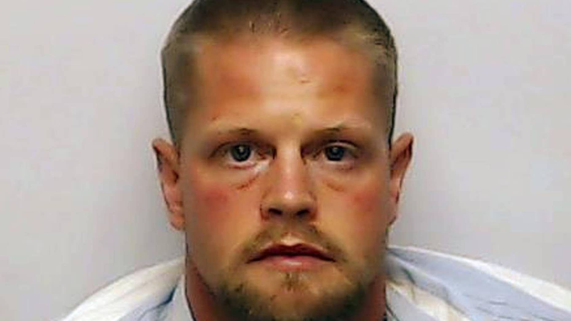 This photo provided May 5, 2015 by the Clark County, Indiana., Sheriff's Office shows Joseph Oberhansley, 37. A judge on Monday, May 4, 2015 added the charge of rape for the Indiana man who is accused of killing his ex-girlfriend and eating some of her internal organs. (Clark County Sheriff's Office via AP)