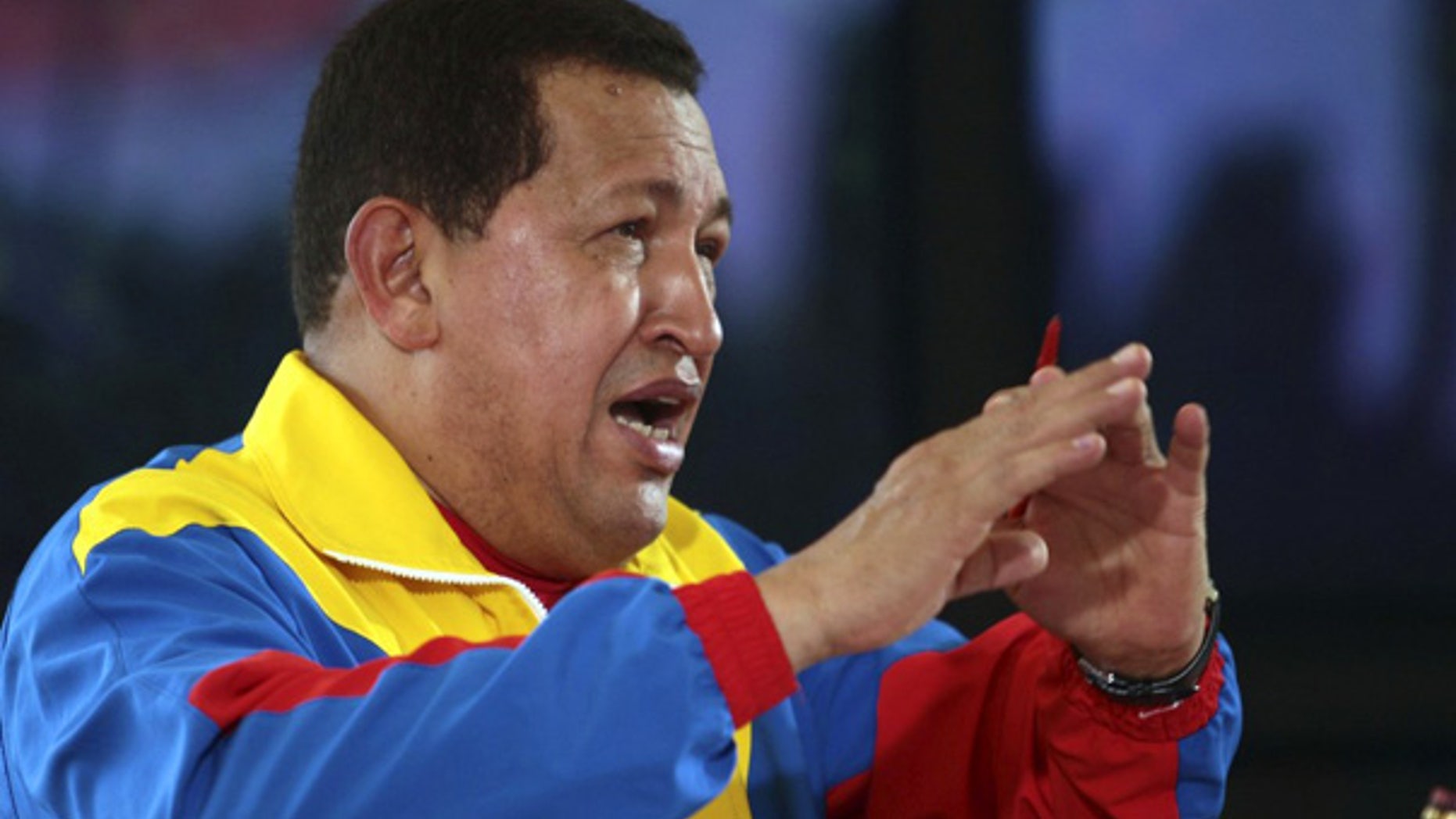 Oct. 3, 2010: Venezuela's President Hugo Chavez talks during his weekly broadcast in Guarico.