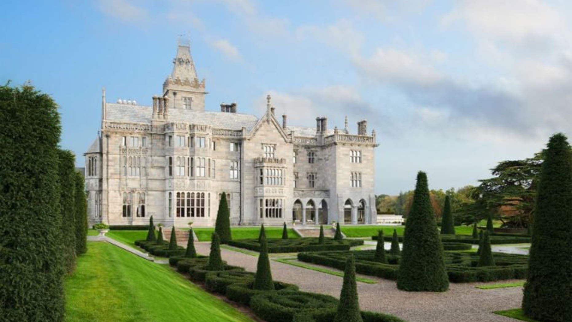The gorgeous property has its own golf course, spa, restaurants and even a movie theater.