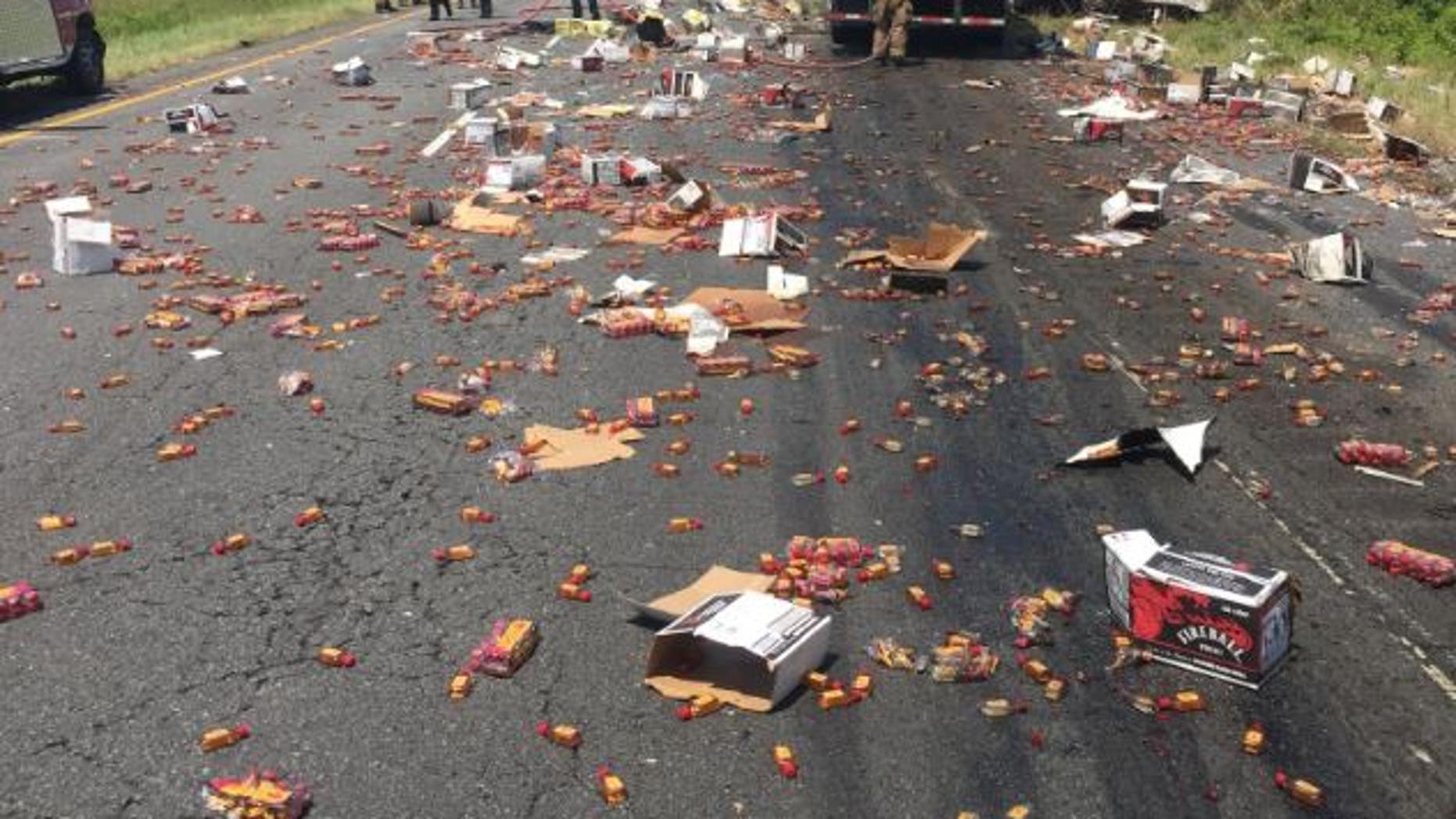 Arkansas Highway Drenched In Fireball Whiskey After Fiery Semi-truck ...