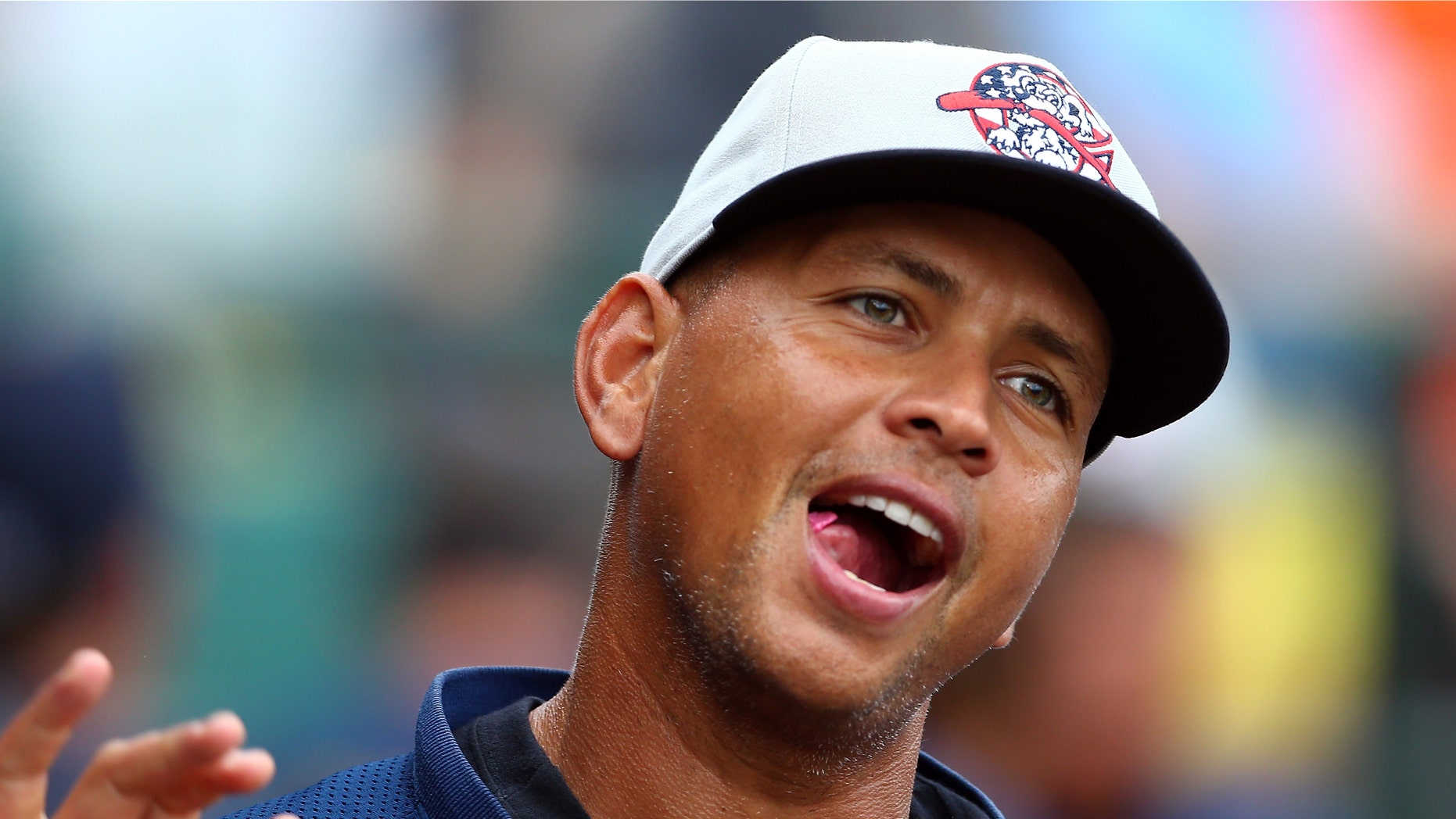 CHARLESTON, SC - JULY 02: Alex Rodriguez of the New York Yankess reacts in the dugout during his game for the Charleston RiverDogs at Joseph P. Riley Jr. Park on July 2, 2013 in Charleston, South Carolina. (Photo by Streeter Lecka/Getty Images)