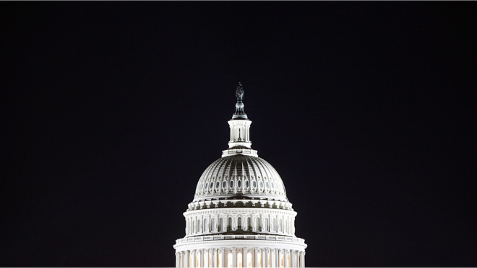 The U.S. Capitol dome before dawn. (REUTERS)