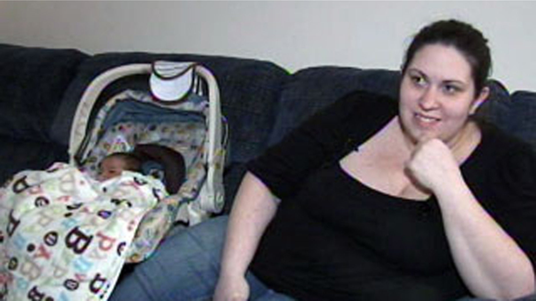 Jessica Genaw with her newborn son Blake Martin Williams III