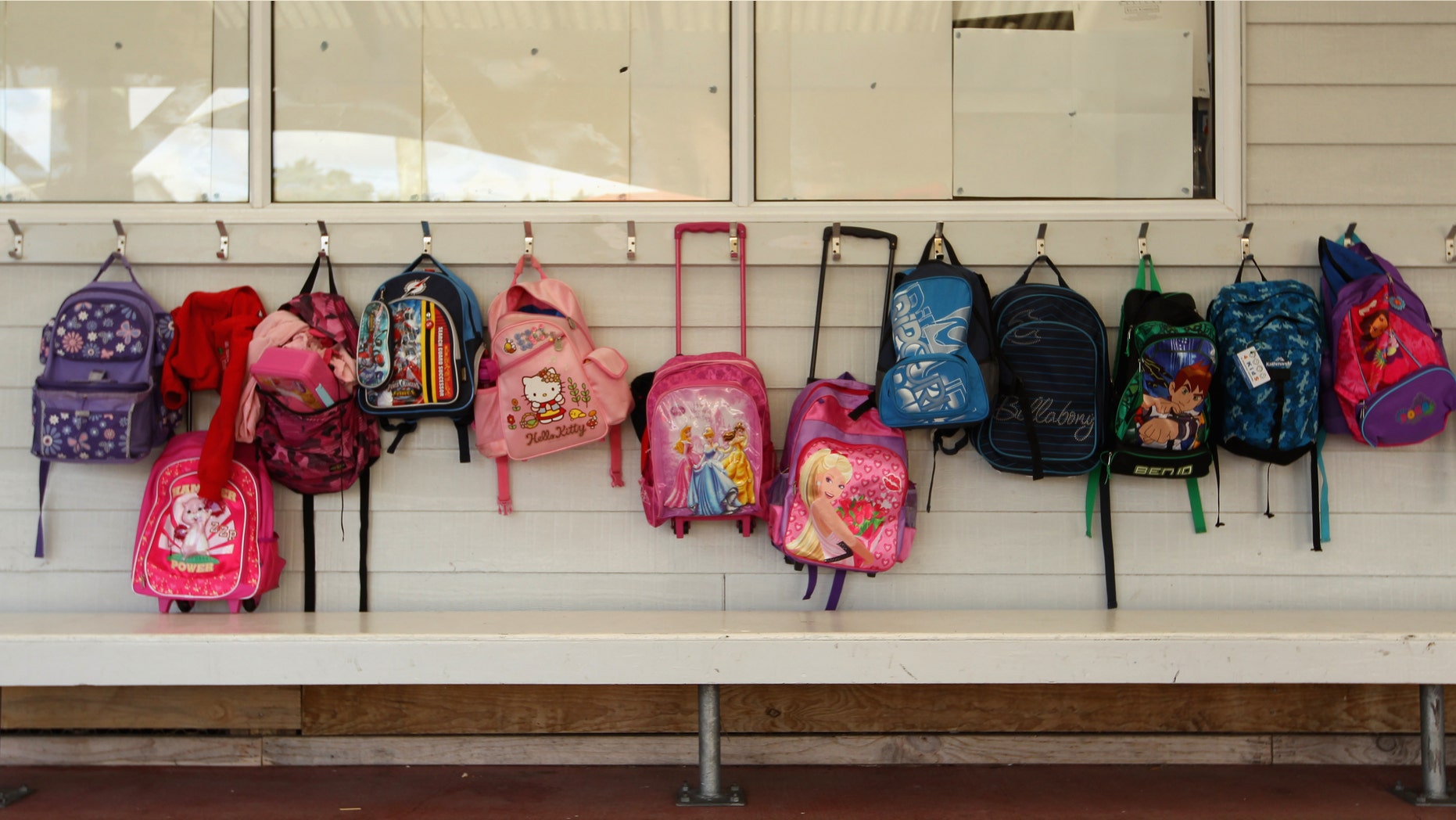 AUCKLAND, NEW ZEALAND - MAY 15: Childrens schoolbags are pictured at Westminster Christian School on May 15, 2012 in Auckland, New Zealand. Minister of Finance Bill English will announce the 2012 New Zealand Budget on May 24 at New Zealand Parliment. In a pre-Budget announcement in Wellington today May 16 2012, Education Minister Hekia Parata has announced school class sizes are going up and the Government is looking at performance pay for teachers (Photo by Phil Walter/Getty Images)