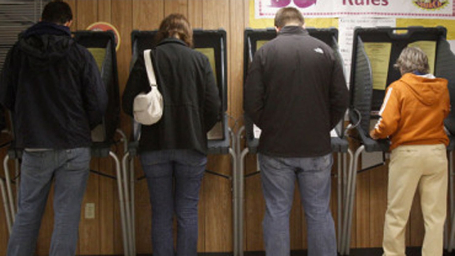 Voters are shown in this Nov. 2, 2010, photo casting ballots in Texas.