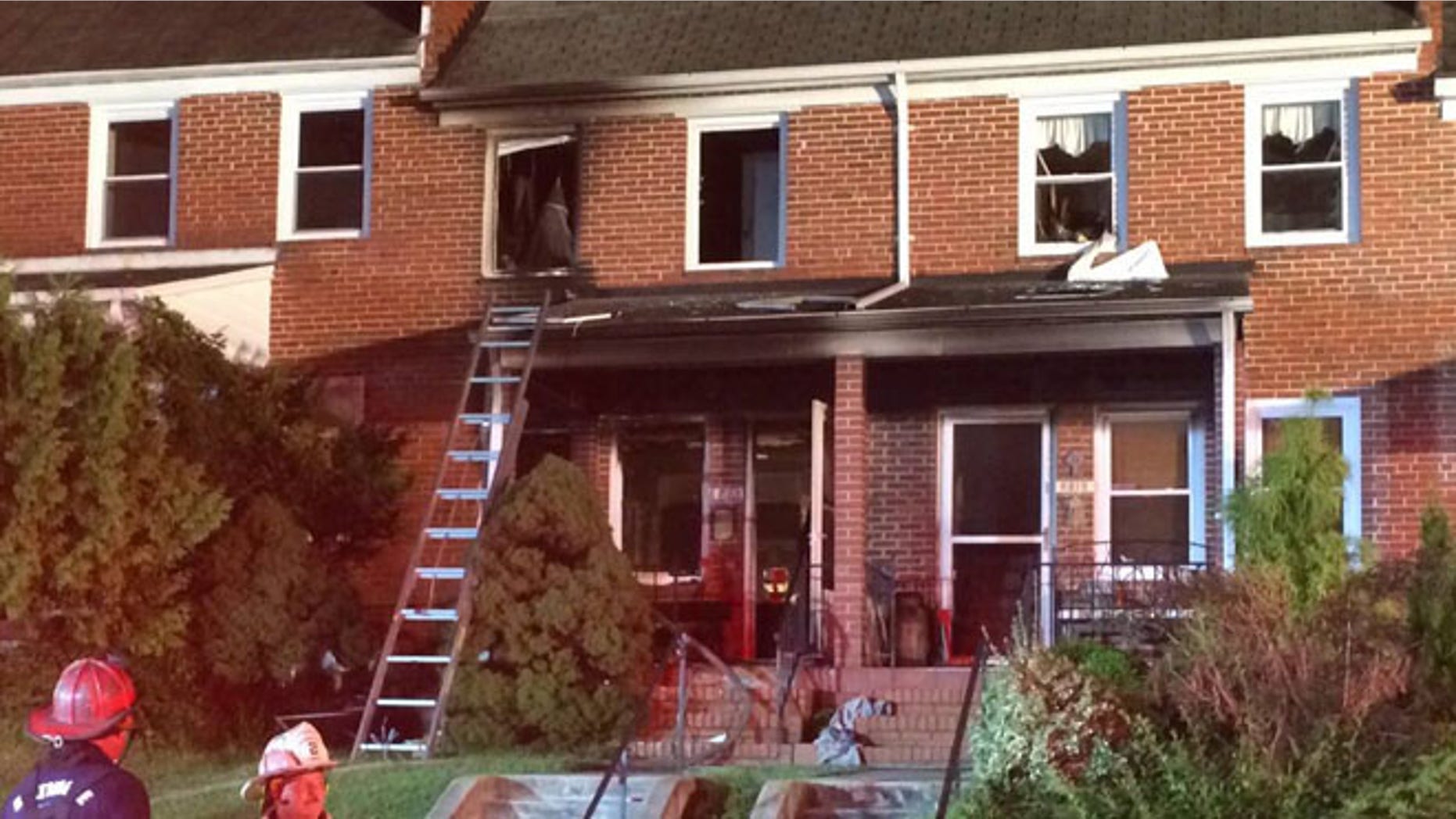 Firefighters responded to a house fire Sunday, Aug. 14, in Baltimore and rescued an 8-month-old infant. (Baltimore Fire Department)